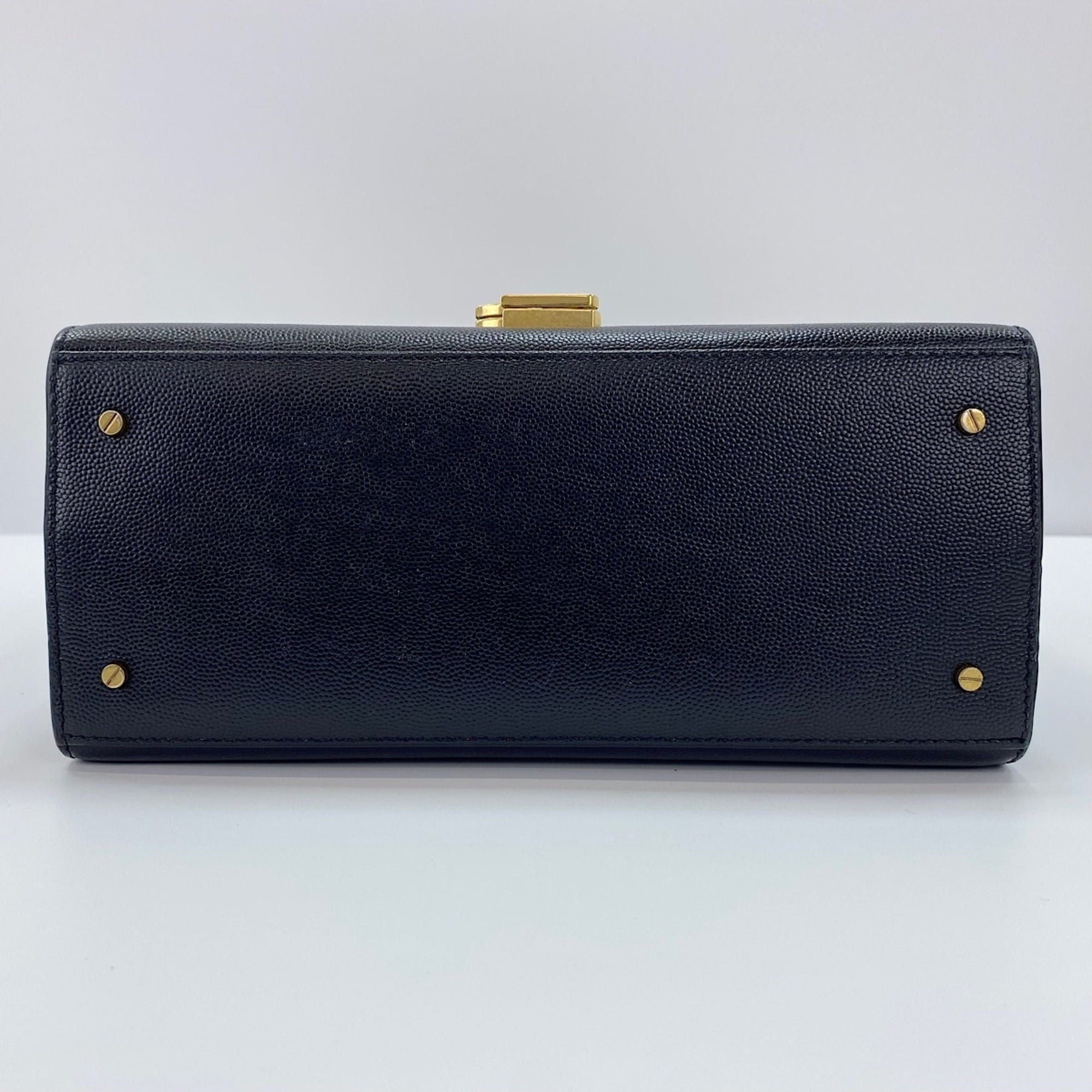 Yves Saint Laurent Cassandre Black Handbag (Pre-Owned)