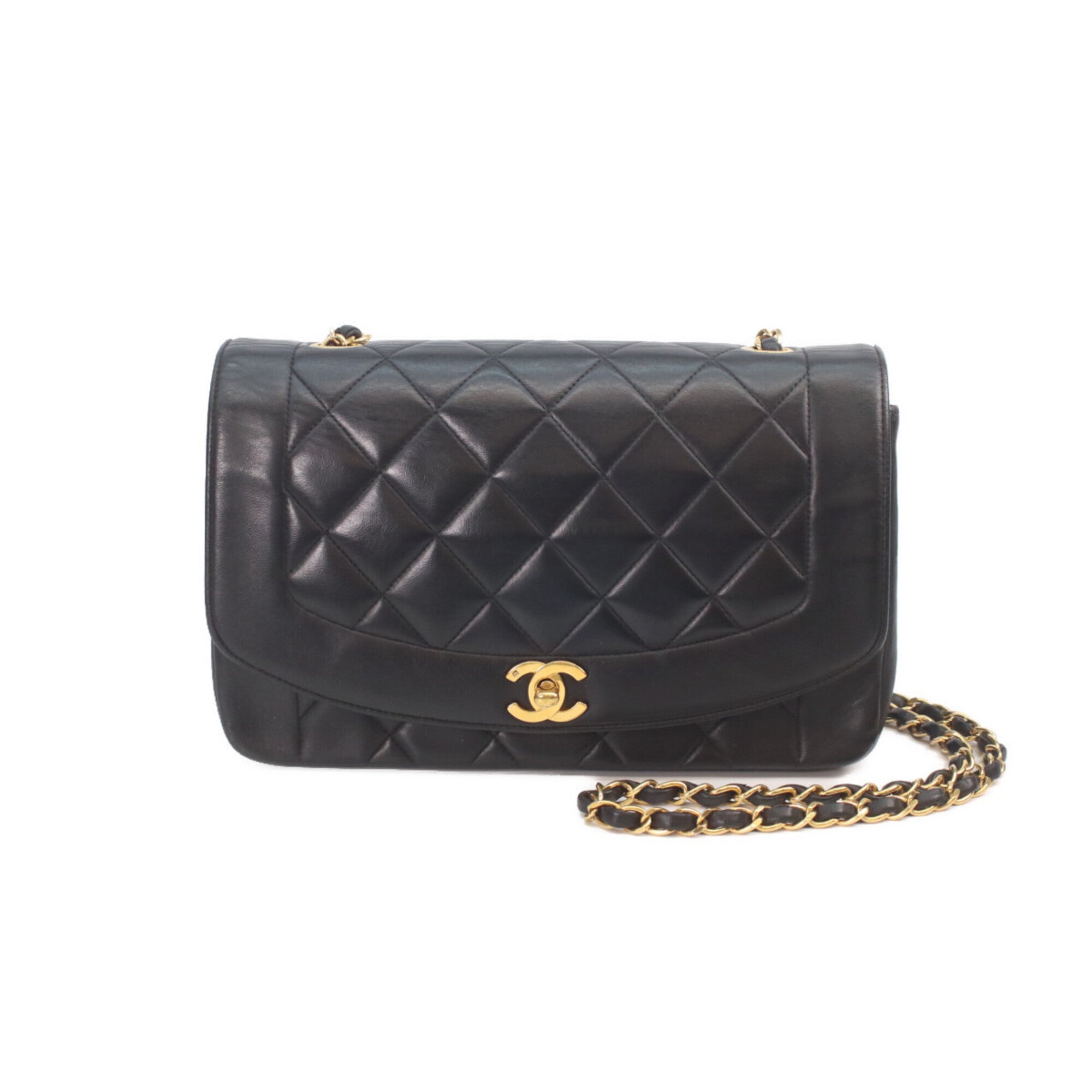 Chanel Black Leather Shoulder Bag (Pre-Owned)