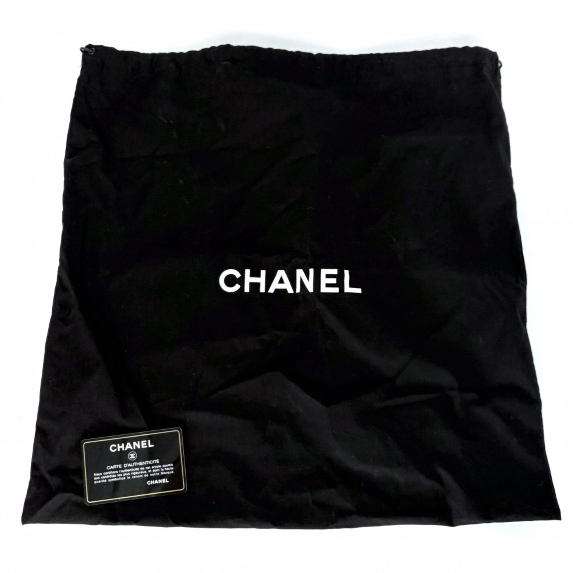 Chanel Black Coated Canvas Leather Handbag Tote Bag (Pre-Owned)