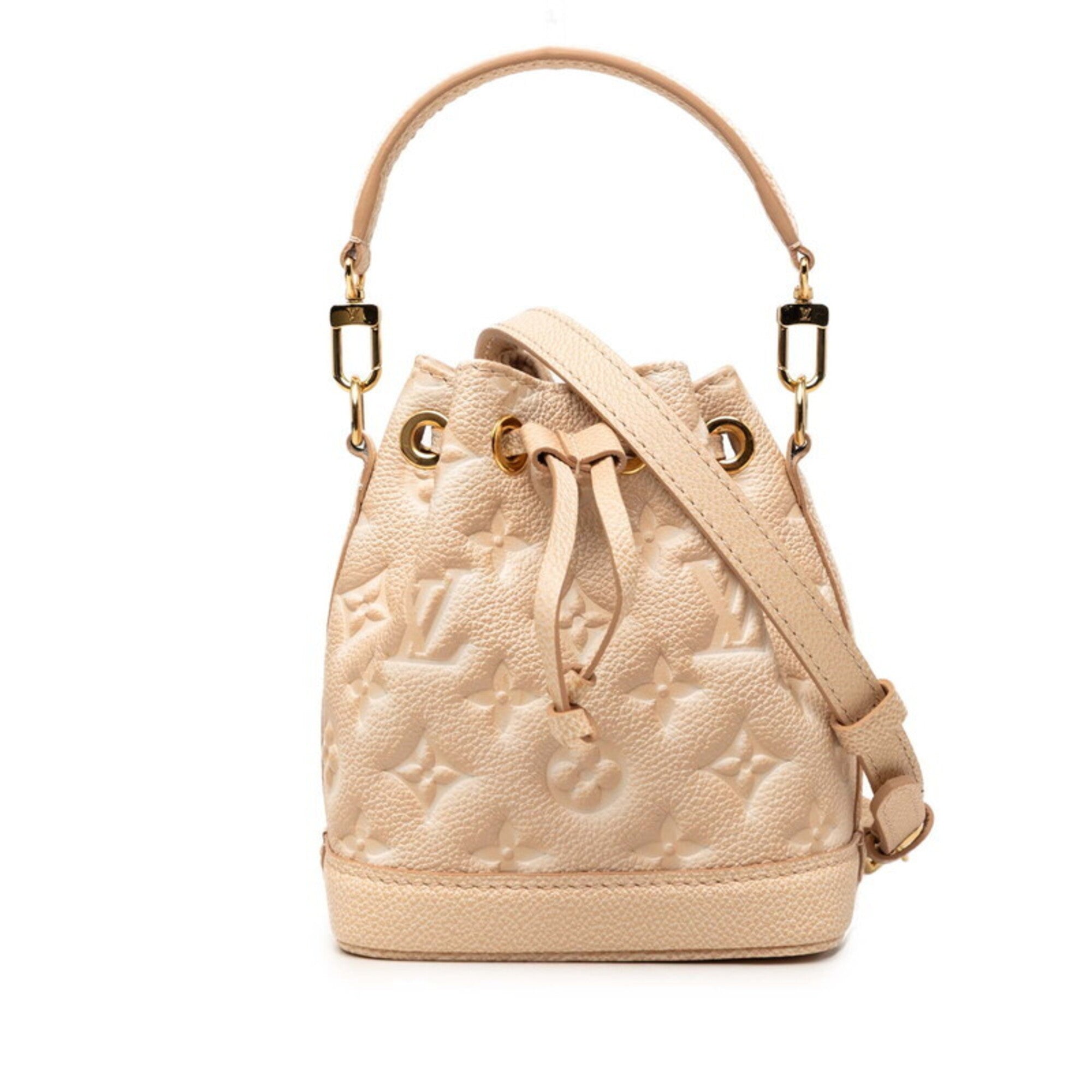 Louis Vuitton Beige White Monogram Empreinte Handbag Shoulder Bag (Pre-Owned)