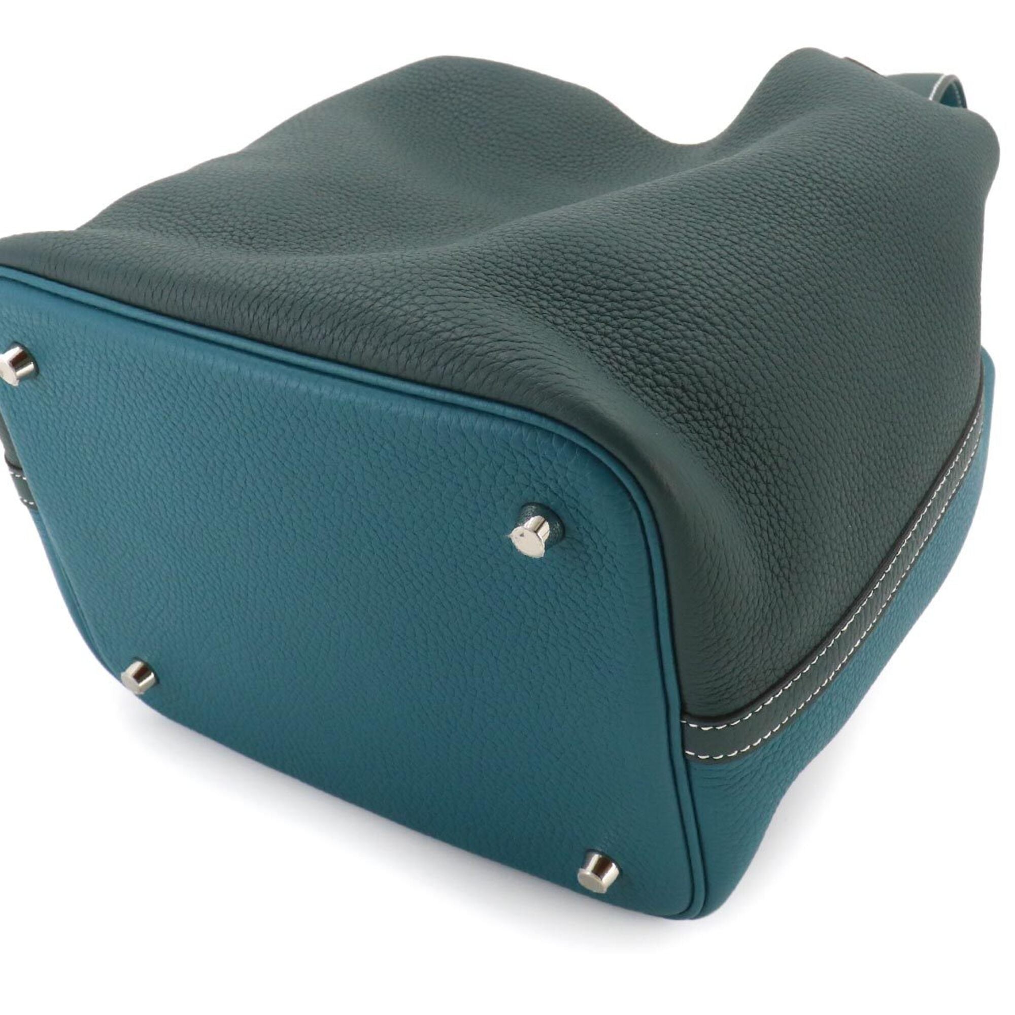 Piko Green Leather Handbag (Pre-Owned)