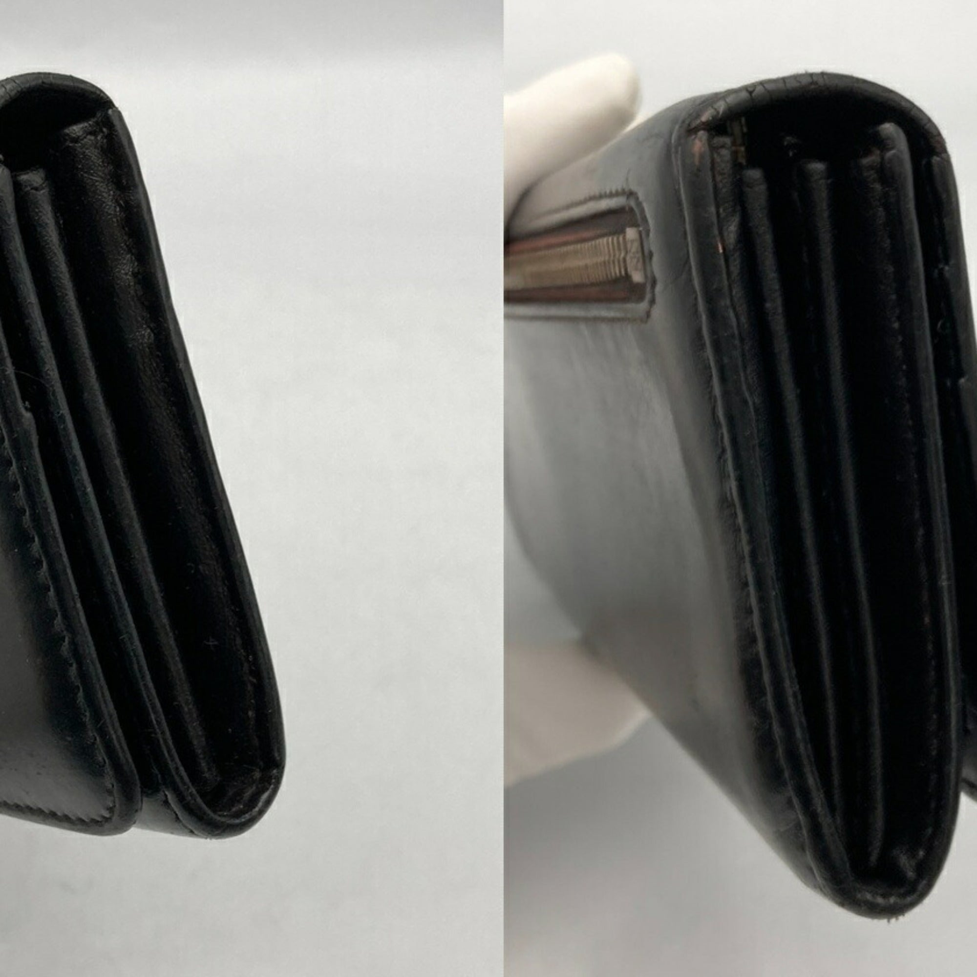 Loewe Black Leather Long Wallet (Bi-Fold) (Pre-Owned)