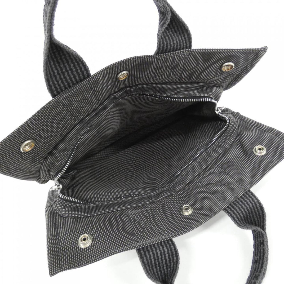 Hermes Black Canvas Handbag (Pre-Owned)