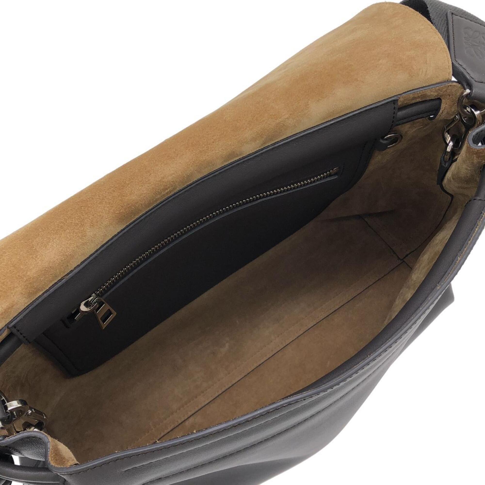 Loewe Dark Gray Leather Shoulder Bag (Pre-Owned)