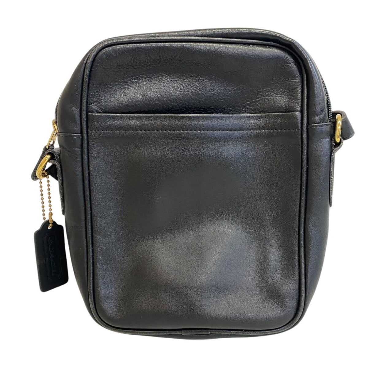 Coach Black Leather Pochette Shoulder Bag (Pre-Owned)