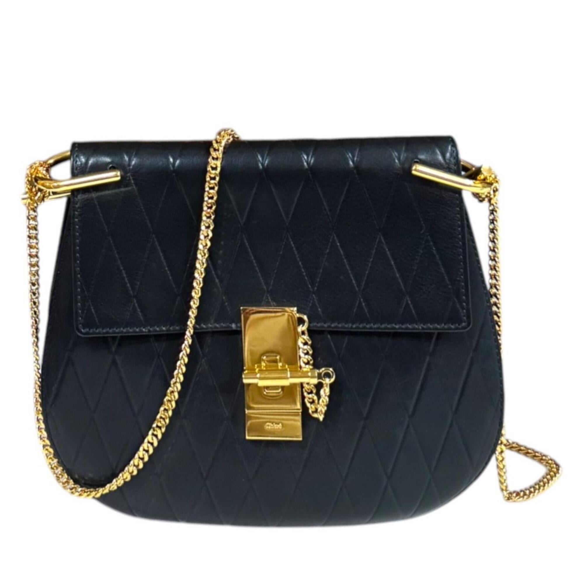Chloé Black Leather Suede Shoulder Bag (Pre-Owned)