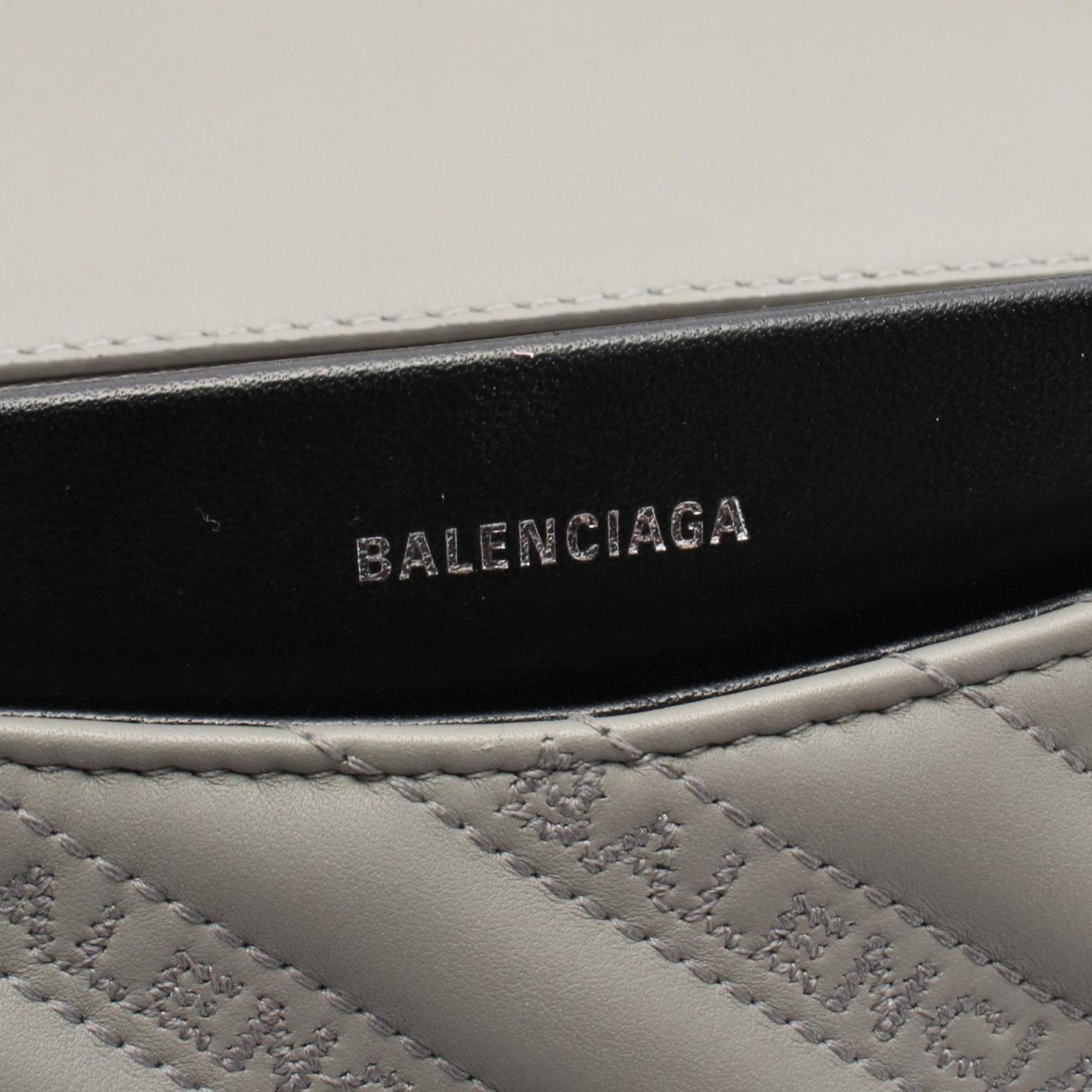 Balenciaga Gray Leather Shoulder Bag (Pre-Owned)