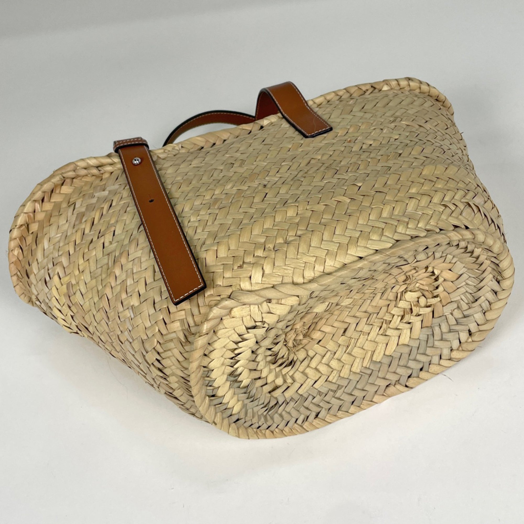 Loewe Brown Raffia Basket Tote Bag (Pre-Owned)
