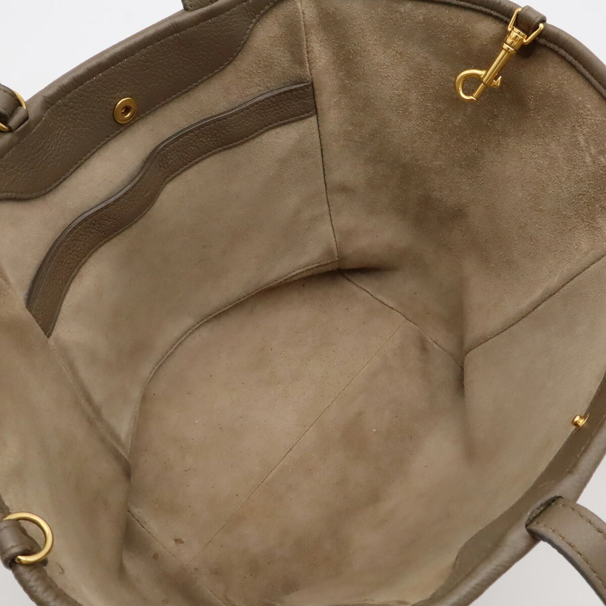 Celine Grayish Leather Shoulder Bag Tote Bag (Pre-Owned)