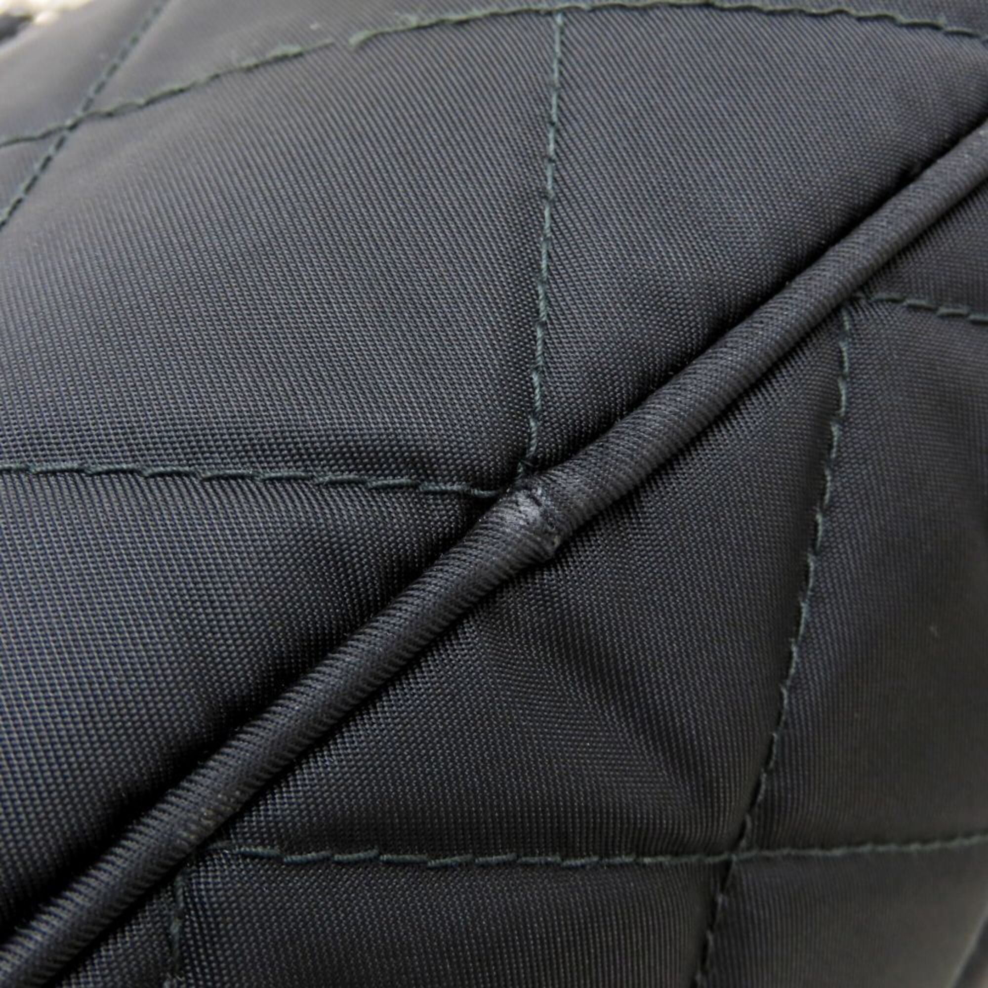 Prada Black Nylon Leather Tote Bag (Pre-Owned)