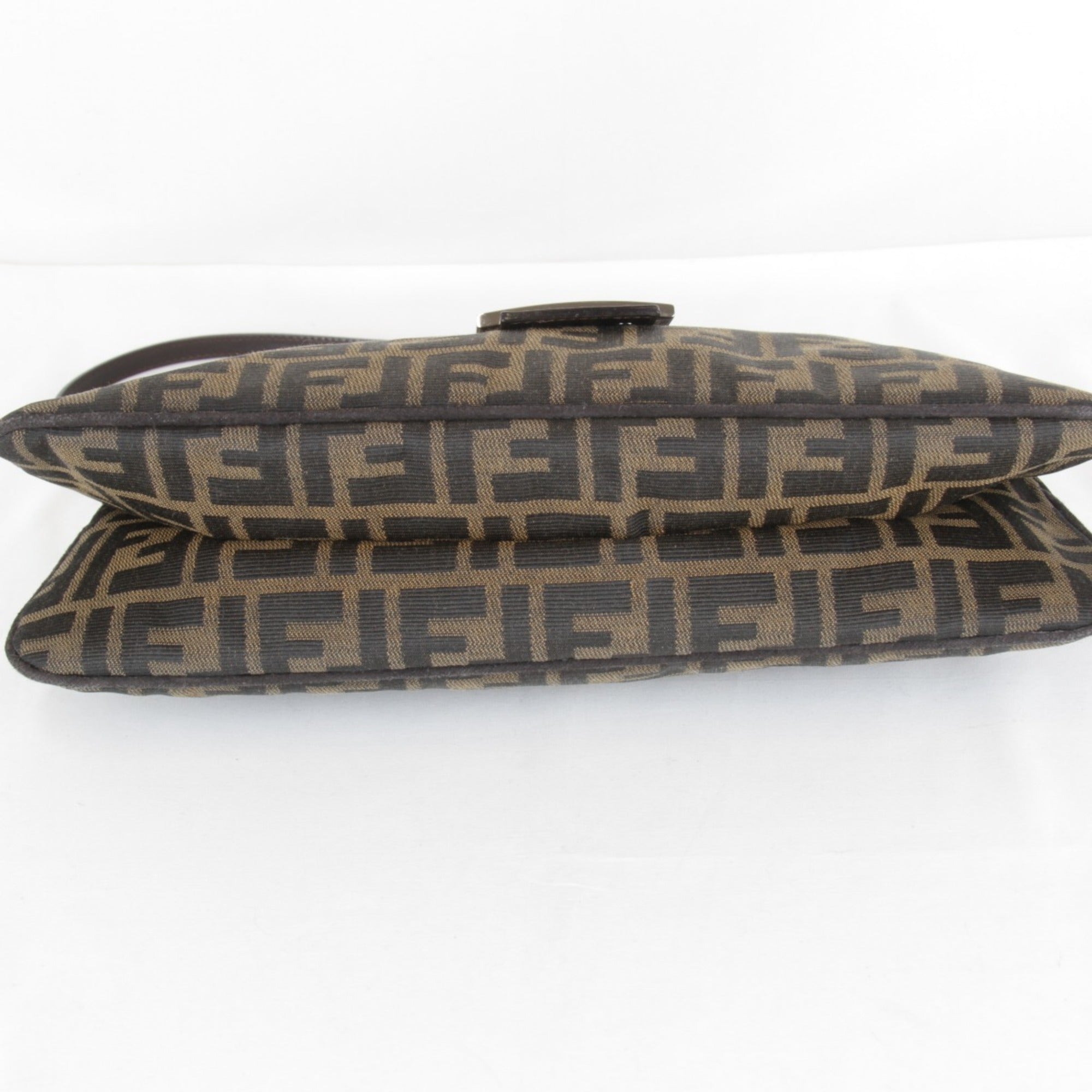 Fendi Brown Khaki Canvas Shoulder Bag (Pre-Owned)