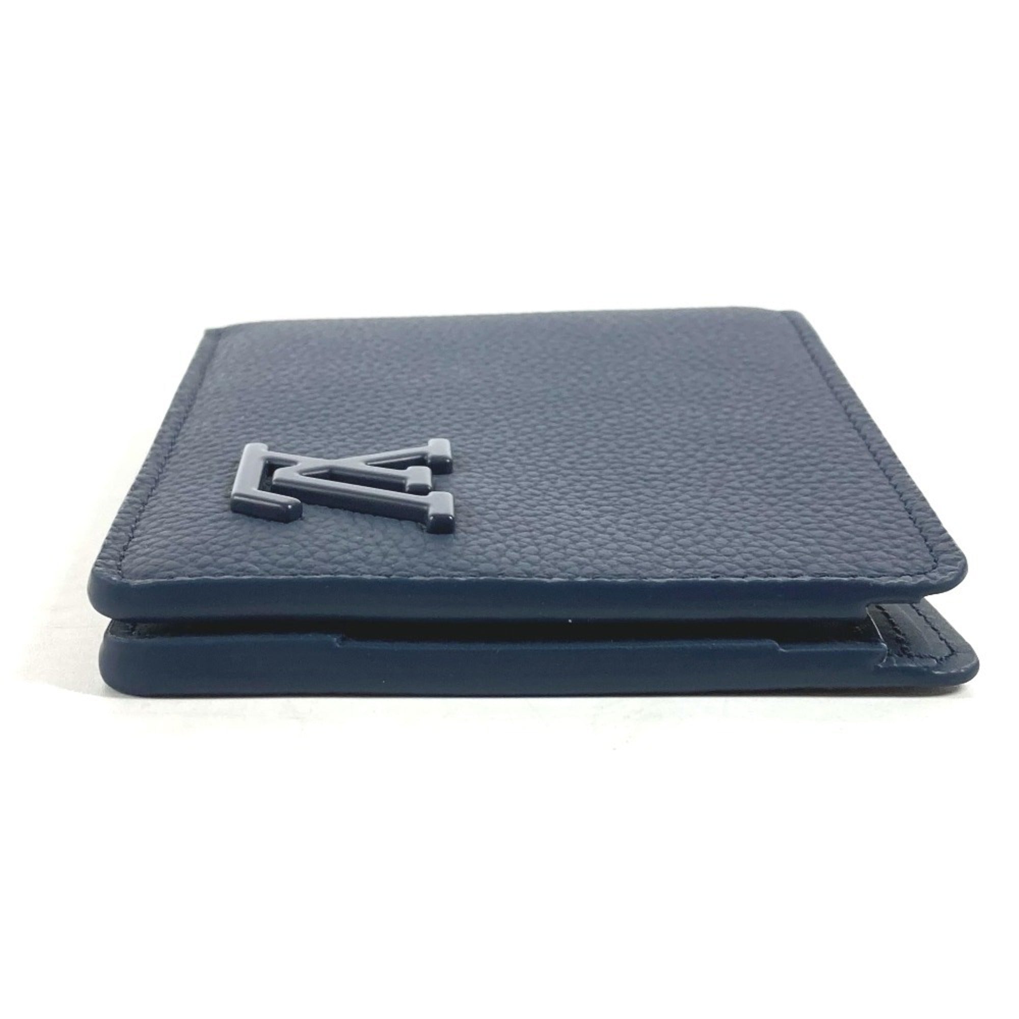 Louis Vuitton Navy Leather Wallet (Bi-Fold) (Pre-Owned)