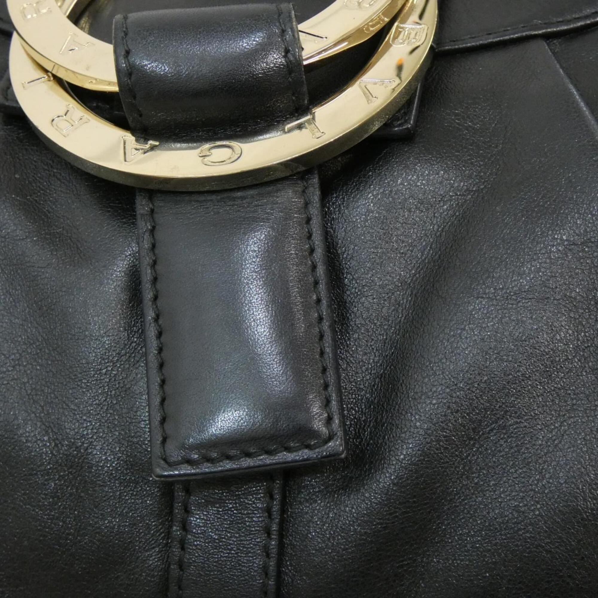 Bvlgari Black Leather Shoulder Bag (Pre-Owned)