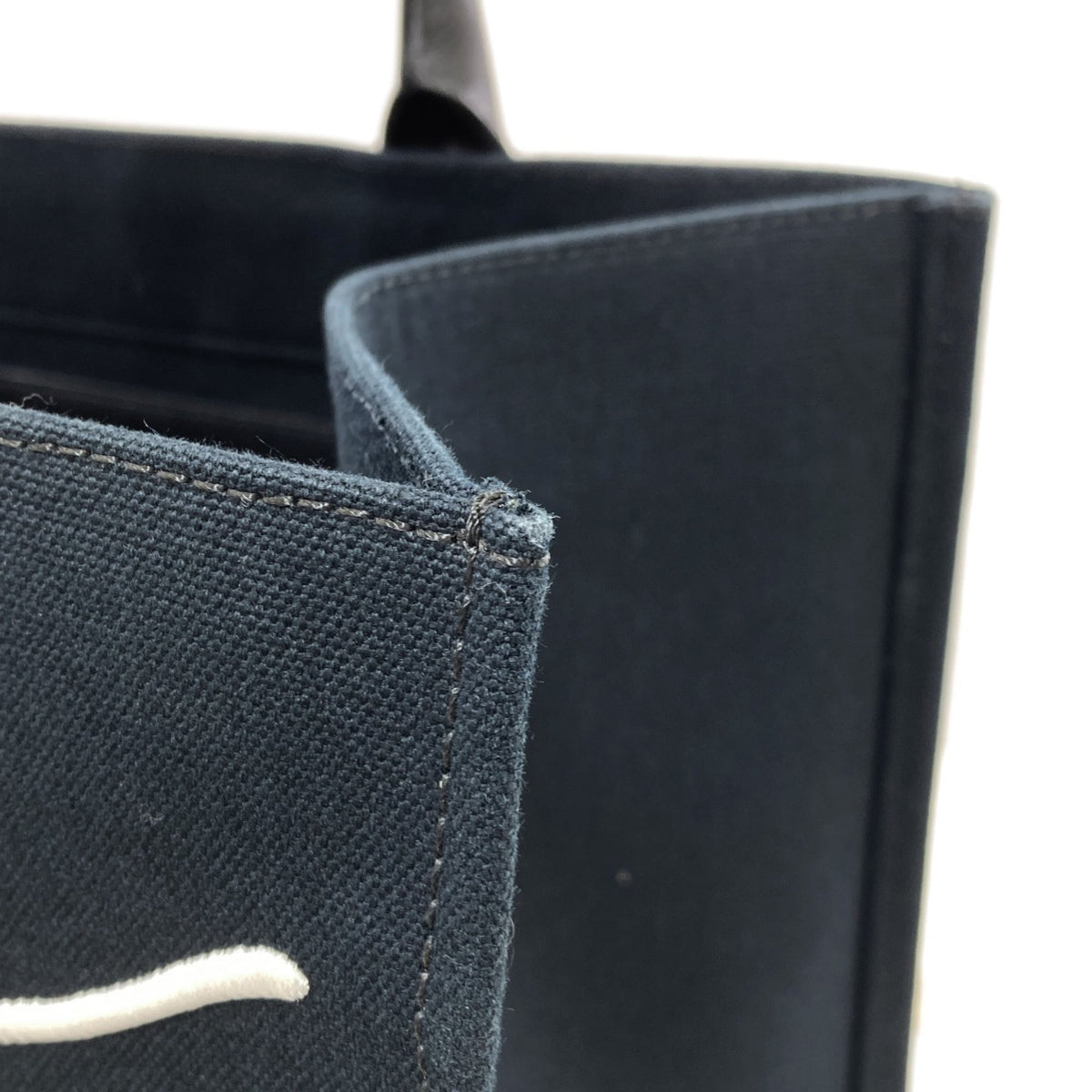 Versace Black Canvas Tote Bag (Pre-Owned)