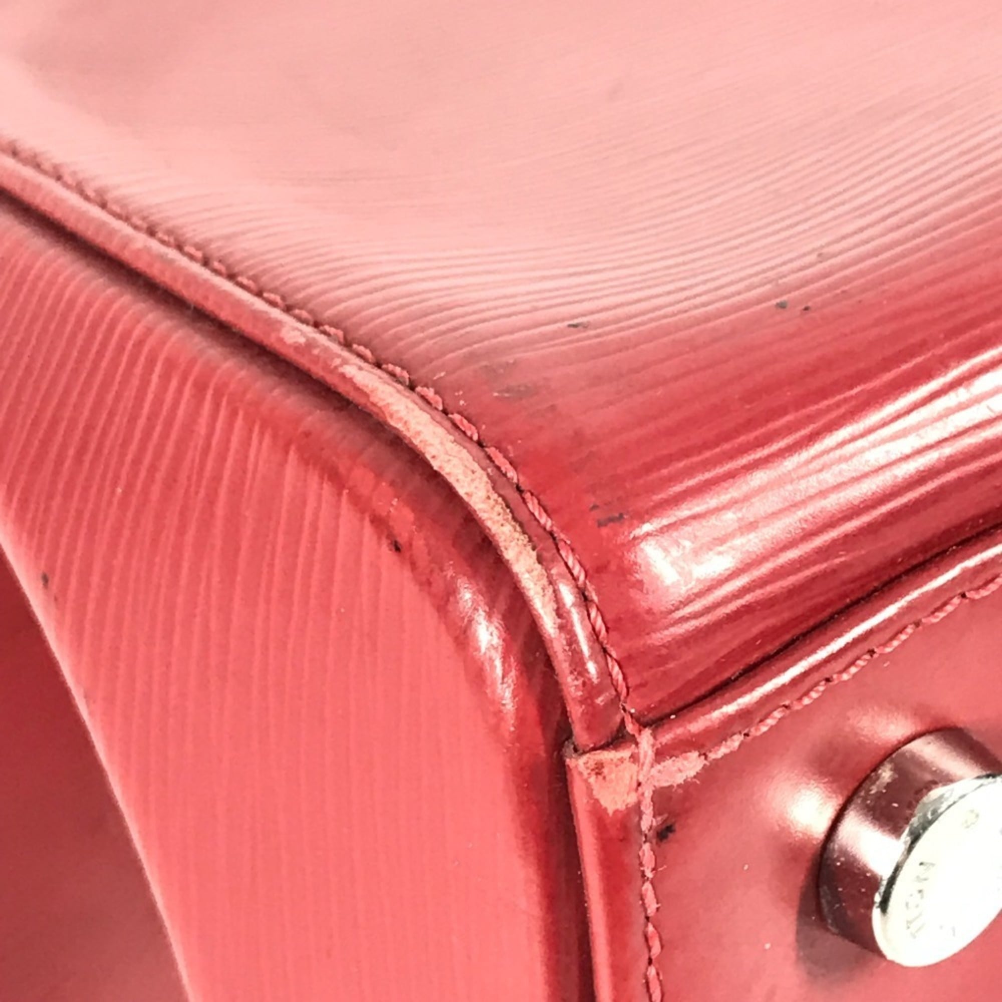 Louis Vuitton Carmine Red Color Epi Leather Handbag Shoulder Bag Tote Bag (Pre-Owned)