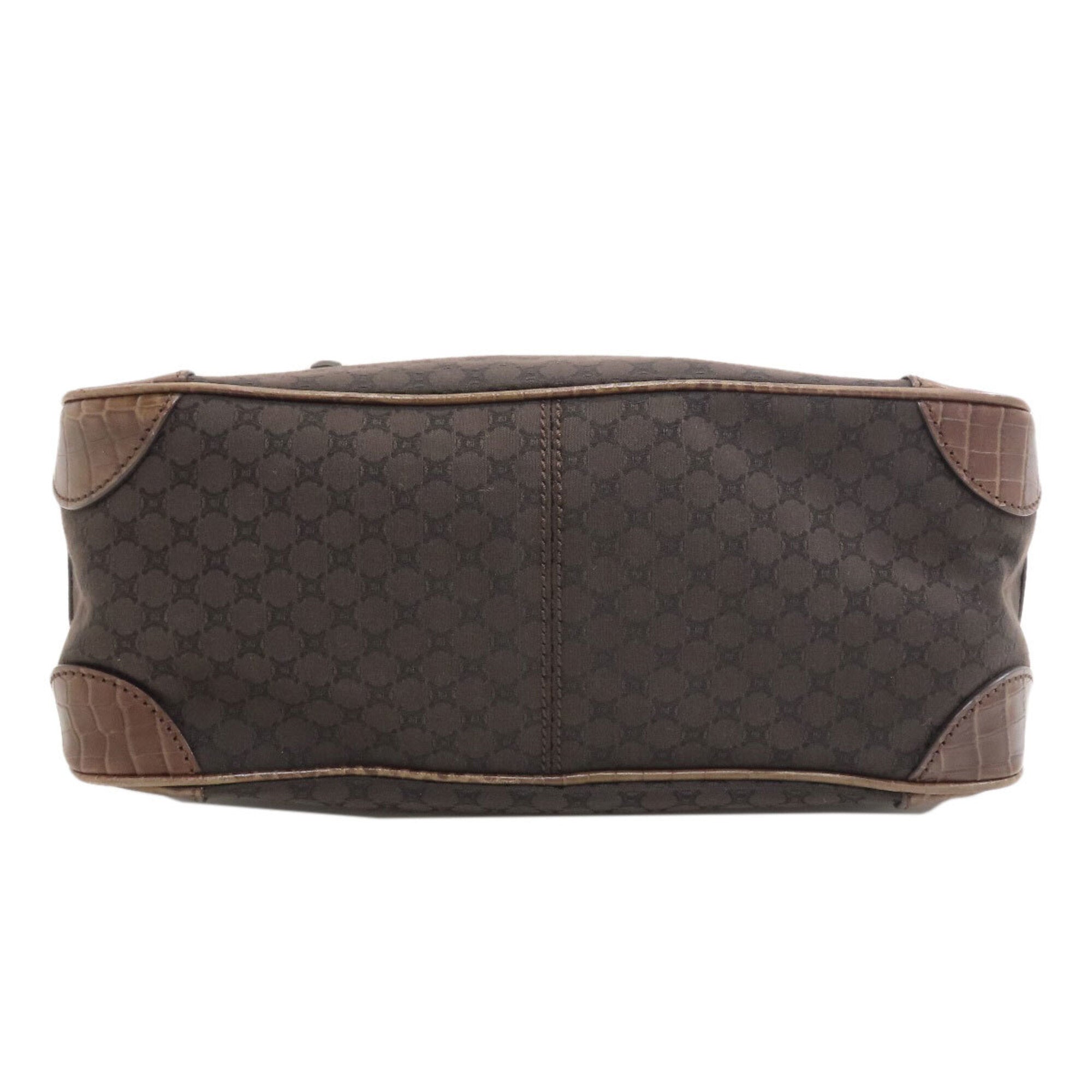 Celine Dark Brown Canvas Handbag (Pre-Owned)