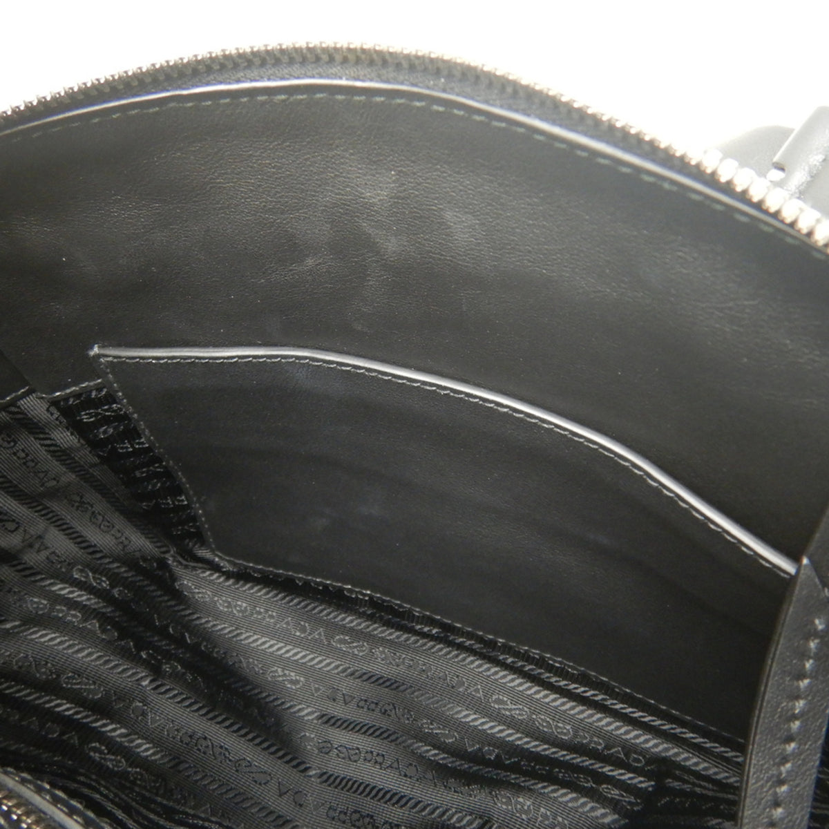 Prada Fuoco Nero Leather Shoulder Bag (Pre-Owned)