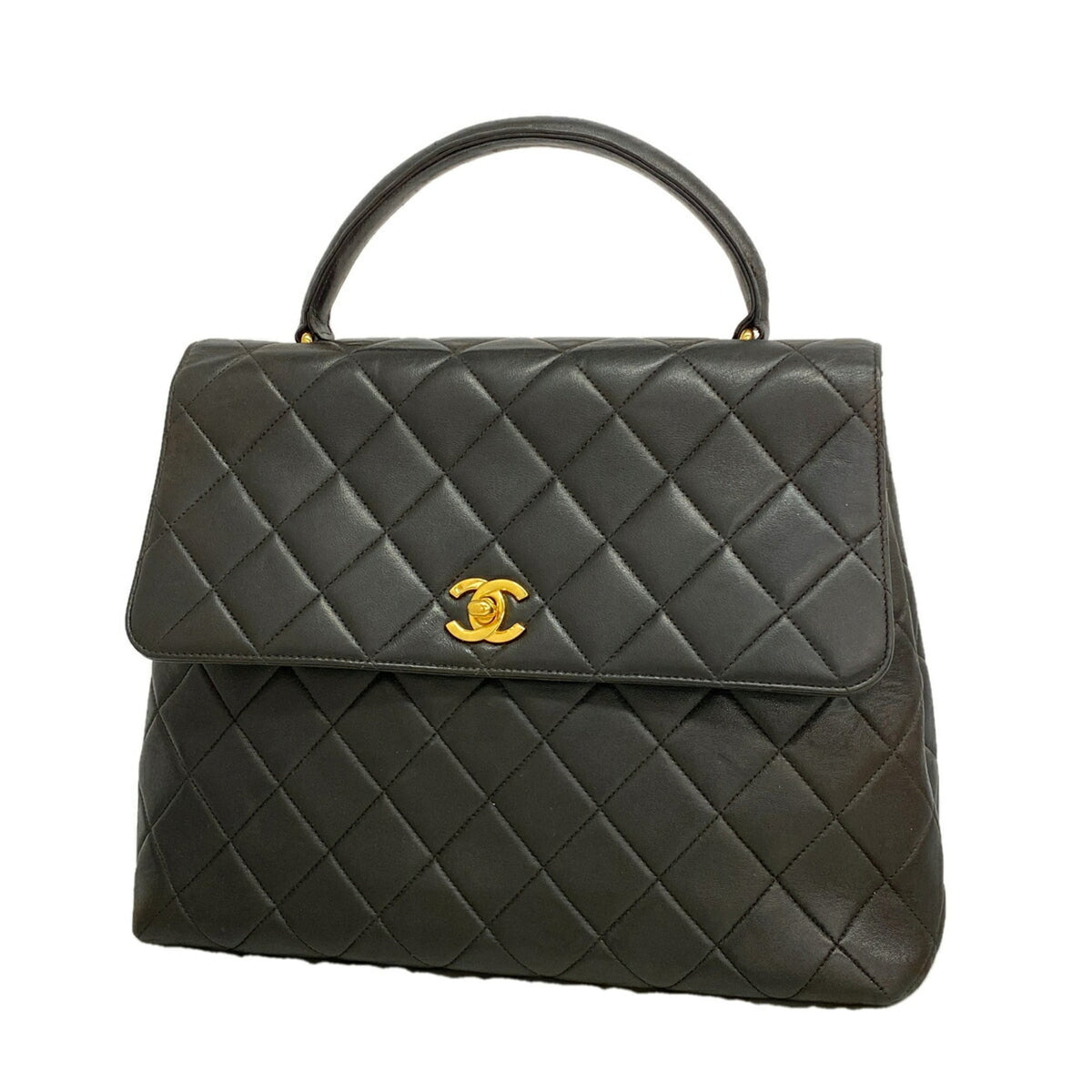 Chanel Black Leather Handbag (Pre-Owned)