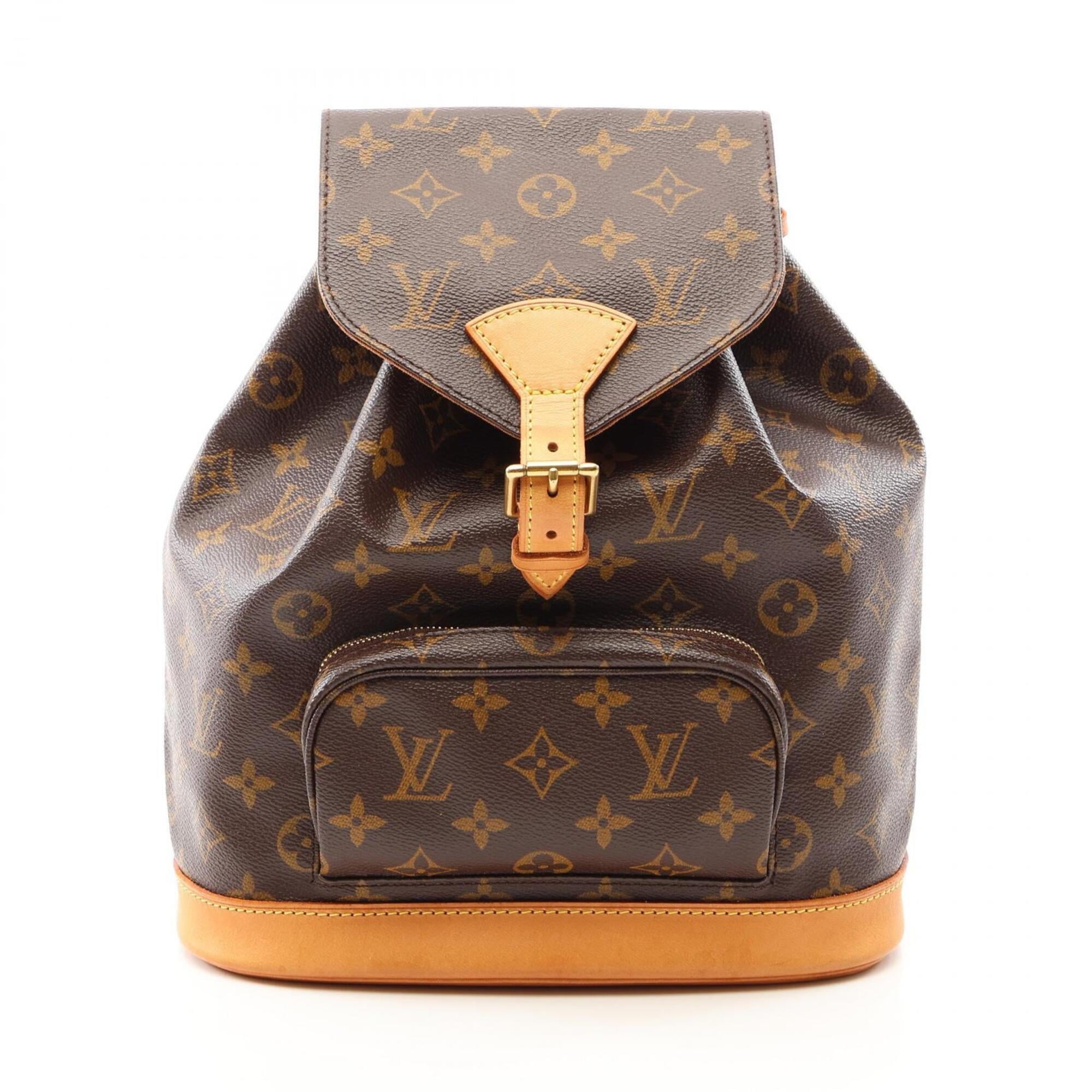 Louis Vuitton Brown Pvc Leather Backpack Handbag (Pre-Owned)