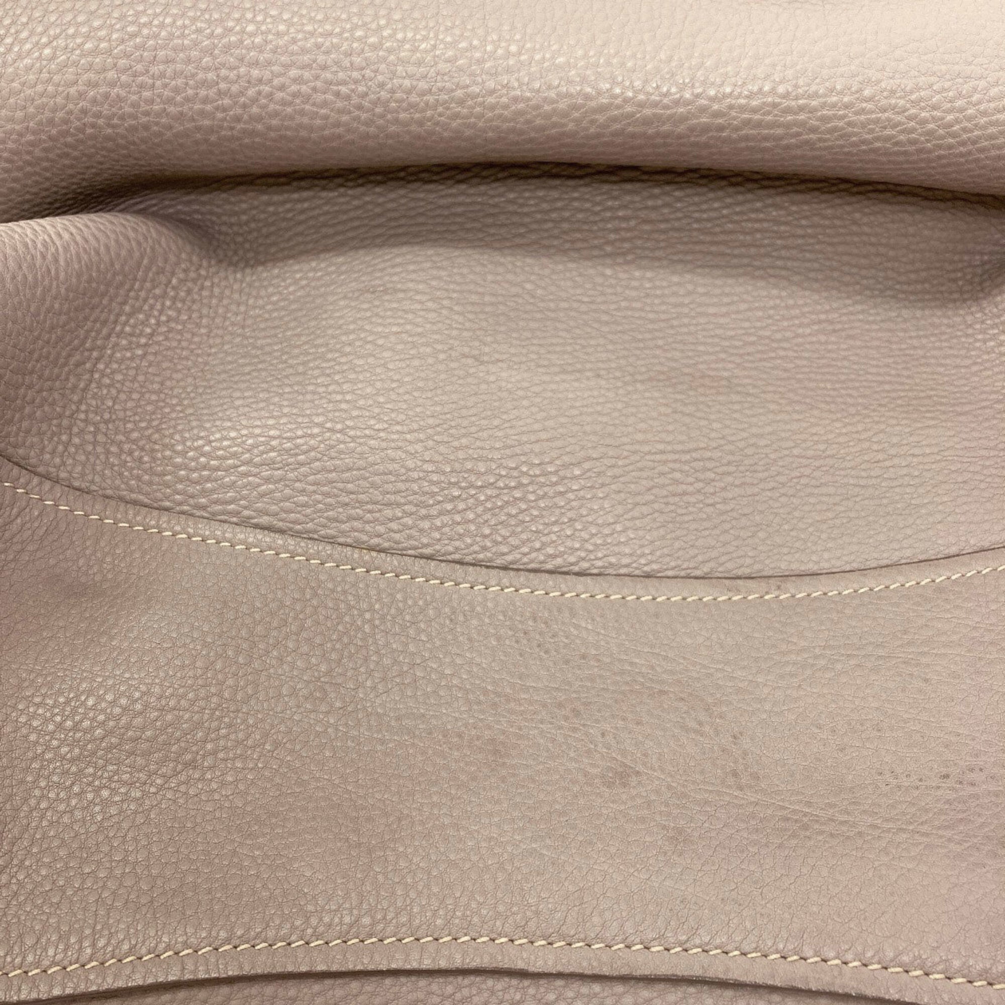 Miu Miu Gray Leather Tote Bag (Pre-Owned)