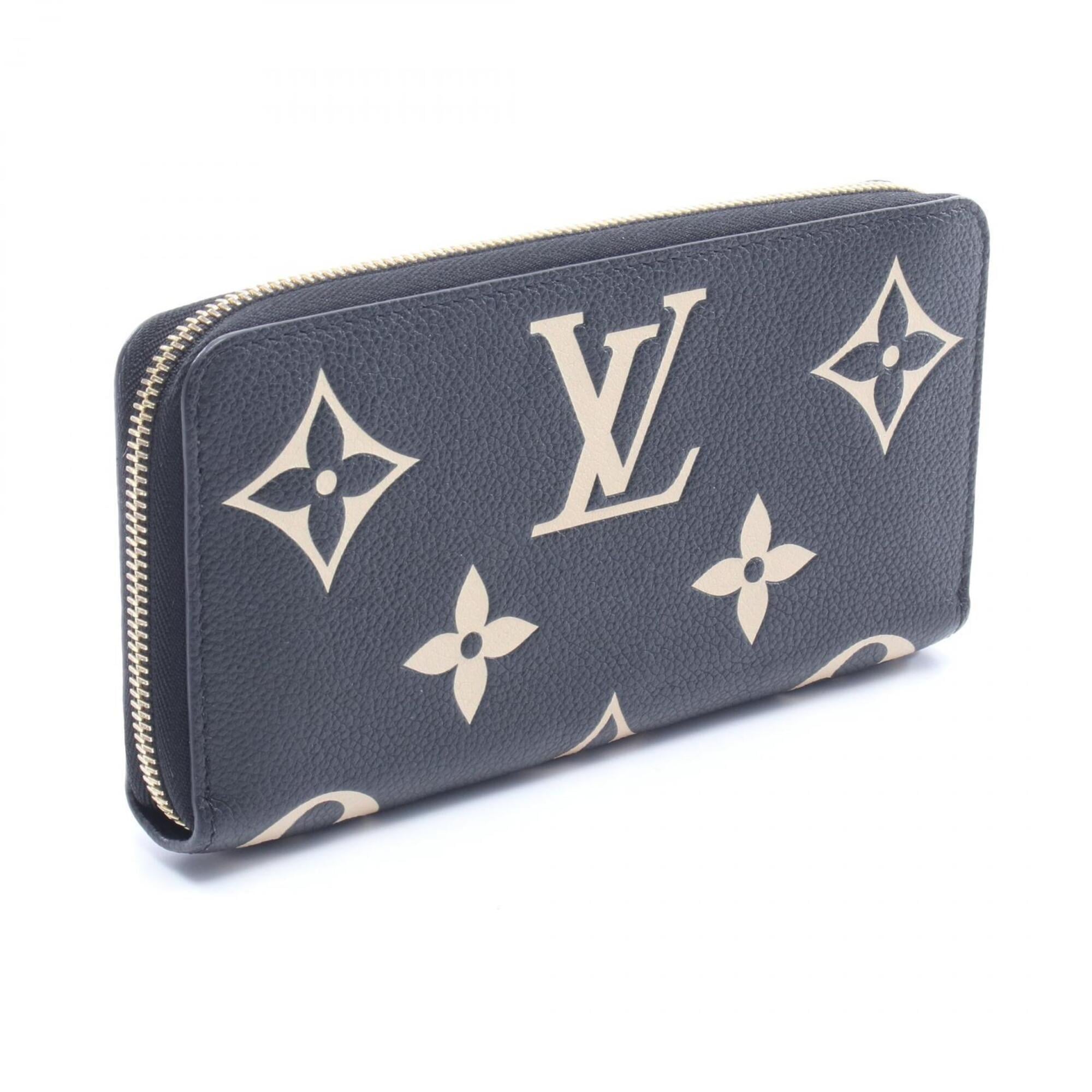 Louis Vuitton Beige Black Noir Monogram Empreinte Long Wallet (Bi-Fold) (Pre-Owned)