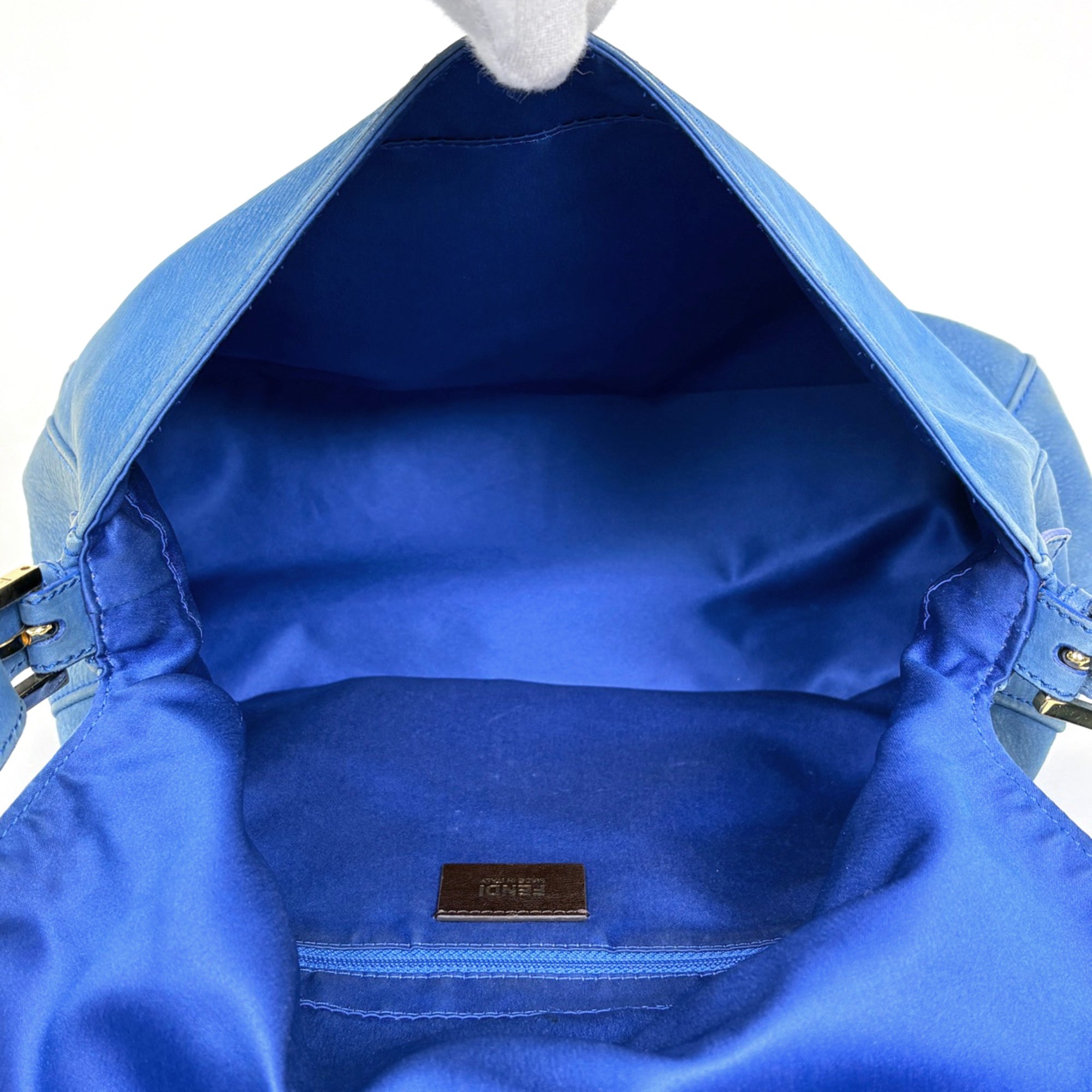 Fendi Blue Leather Shoulder Bag (Pre-Owned)