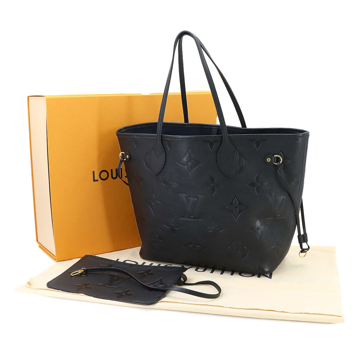 Louis Vuitton Black Monogram Noir Tobacco Monogram Empreinte Handbag Pouch Tote Bag (Pre-Owned)