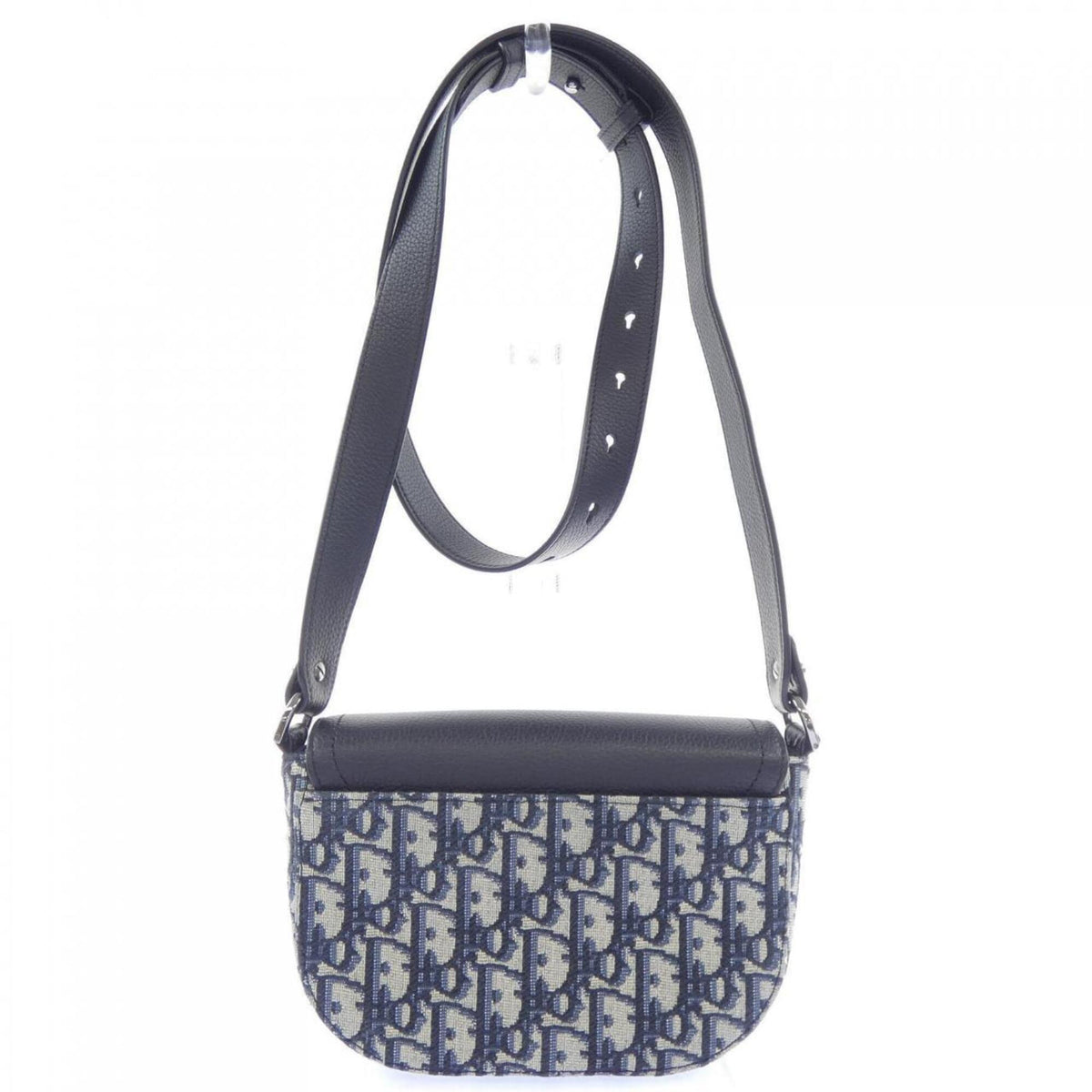 Christian Dior Beige Black Navy Jacquard Handbag (Pre-Owned)