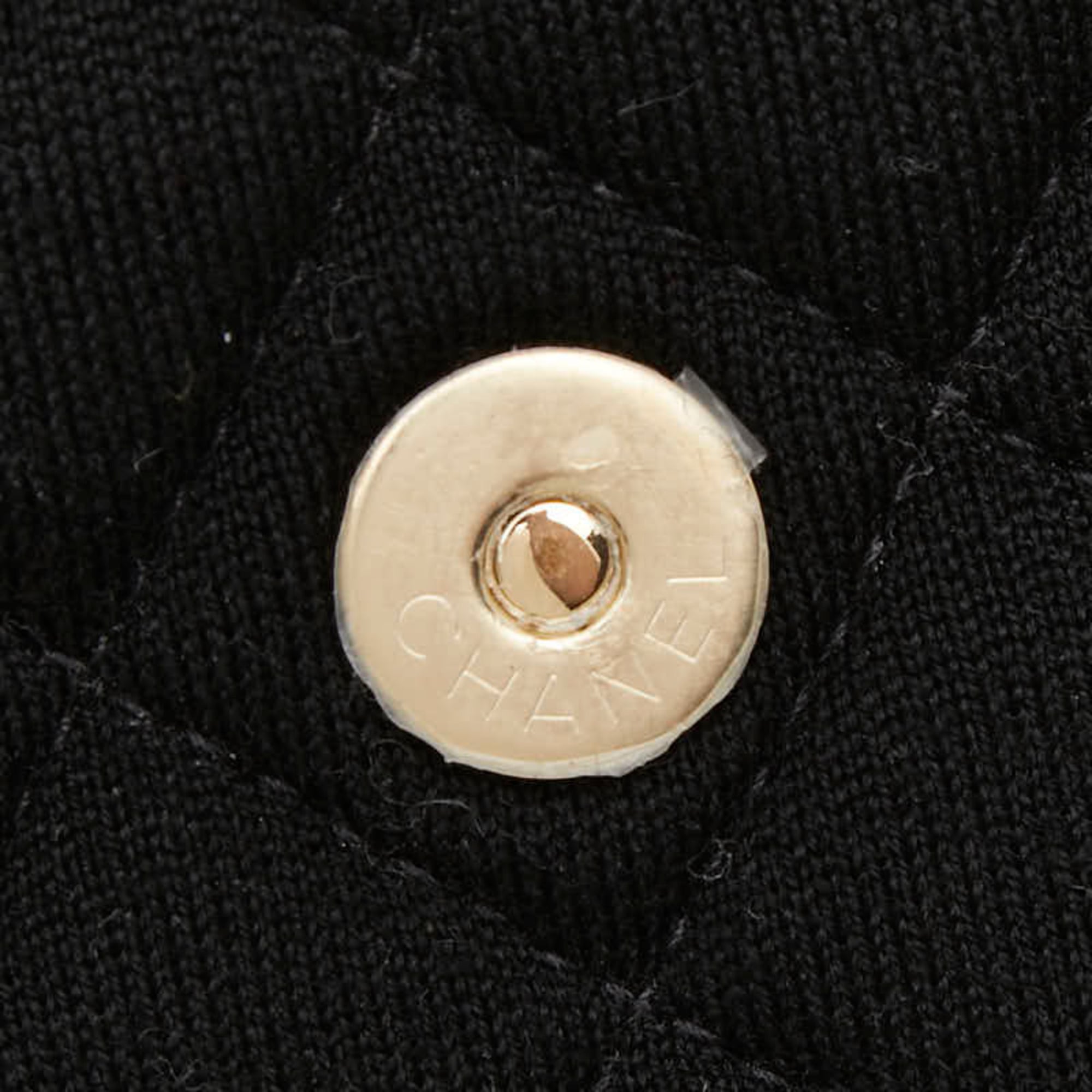 Chanel Black Canvas Leather Shoulder Bag (Pre-Owned)
