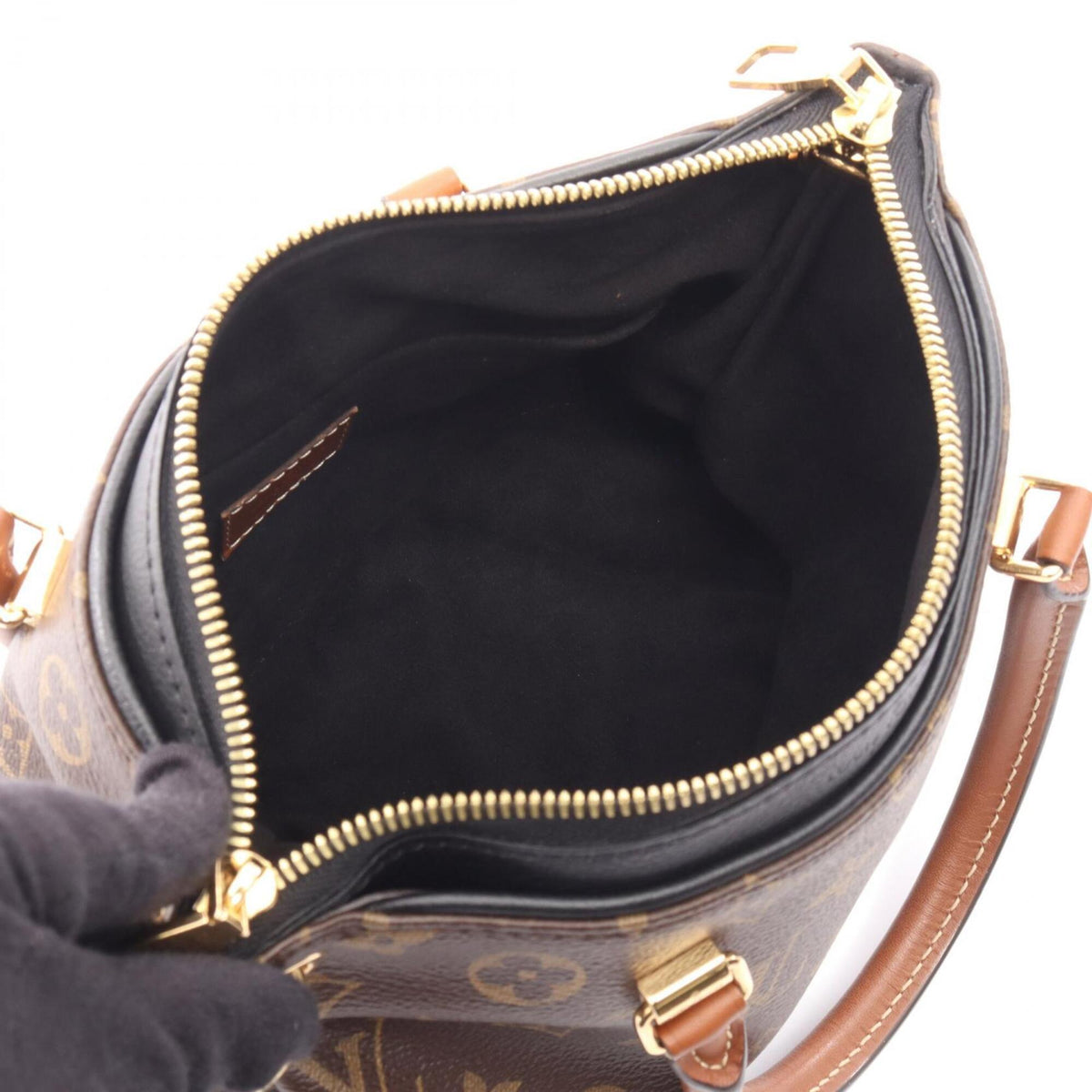 Louis Vuitton Black Noir Coated Canvas Monogram Leather Handbag (Pre-Owned)