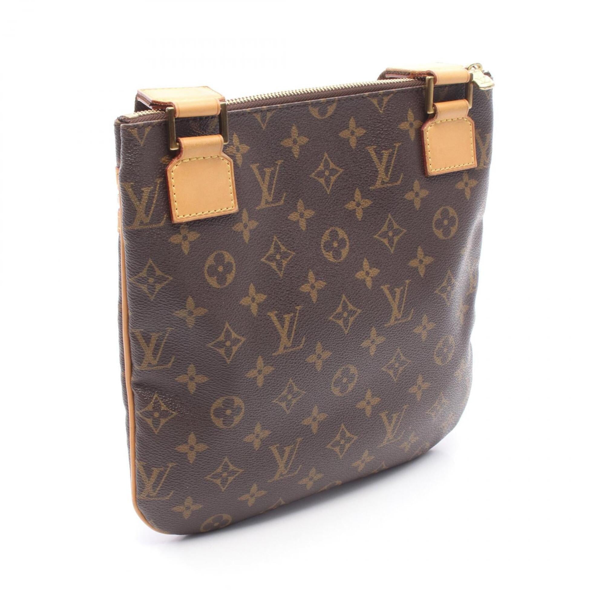 Louis Vuitton Brown Monogram Coated Canvas Leather Handbag Shoulder Bag (Pre-Owned)