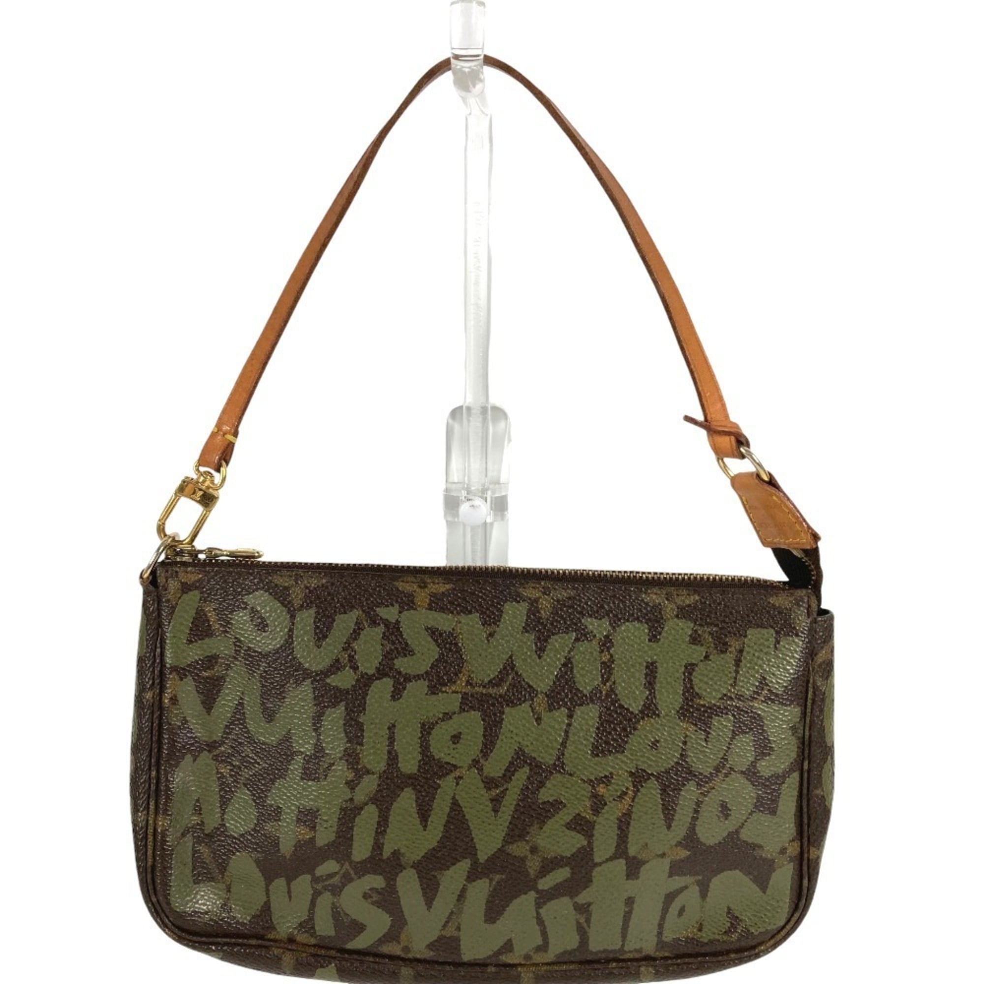 Louis Vuitton Brown Khaki Monogram Canvas Handbag Pochette Pouch Shoulder Bag (Pre-Owned)