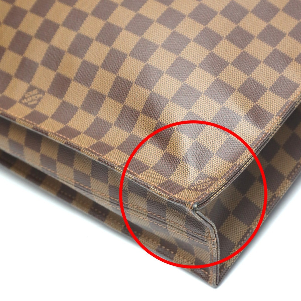 Louis Vuitton Brown Damier Canvas Ebene Damier Canvas Handbag Tote Bag (Pre-Owned)