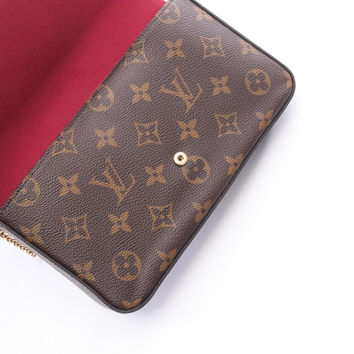 Louis Vuitton Brown Fuchsia Pvc Coated Canvas Leather Handbag Pochette Shoulder Bag (Pre-Owned)