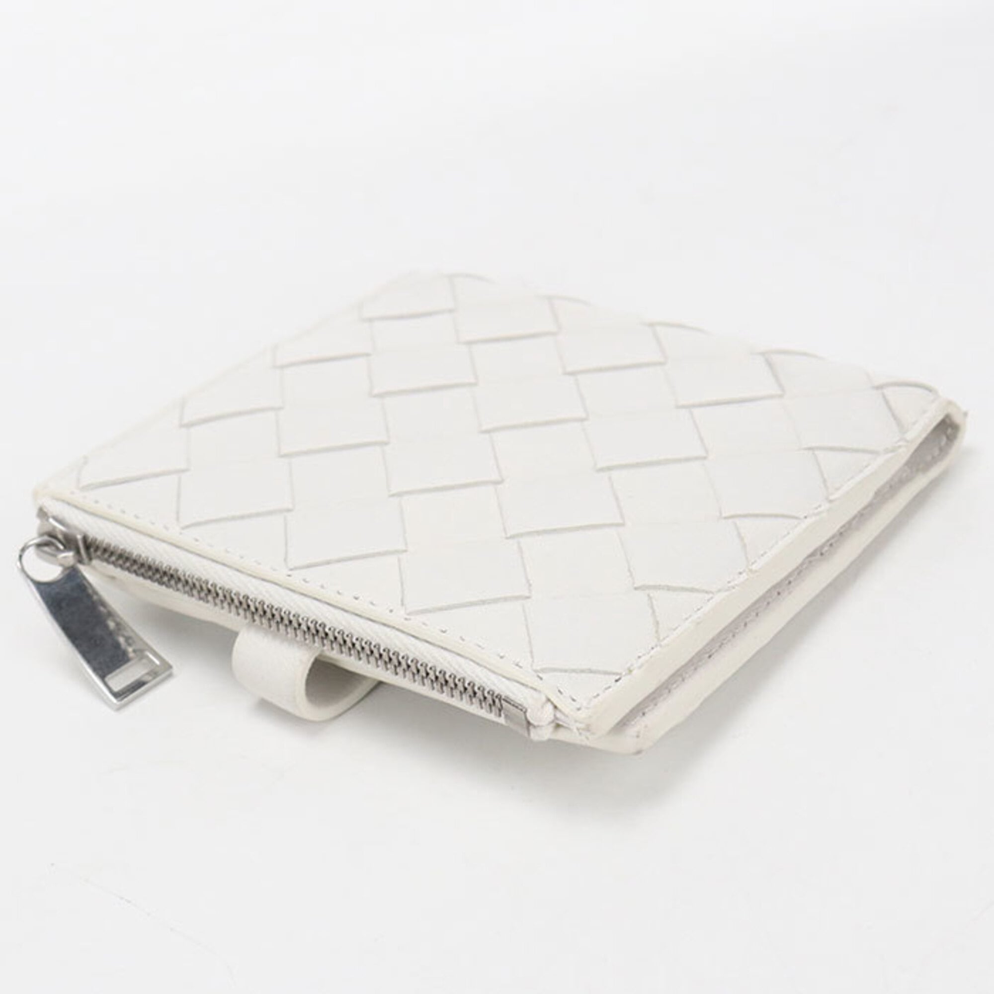 Bottega Veneta White Leather Wallet (Bi-Fold) (Pre-Owned)