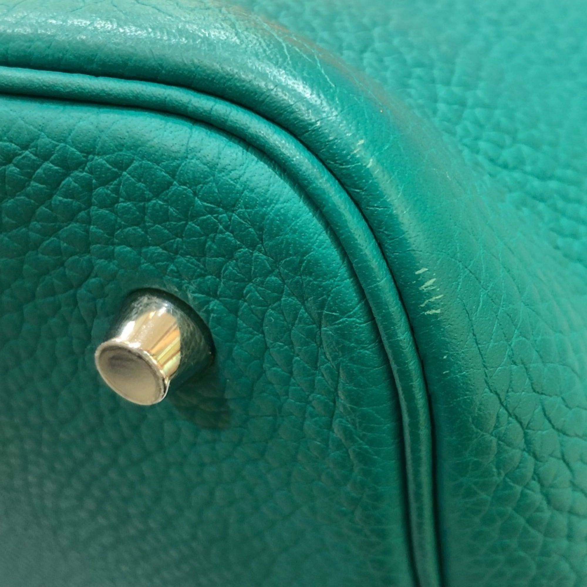 Hermes Picotin Green Taurillon Clemence Leather Handbag (Pre-Owned)