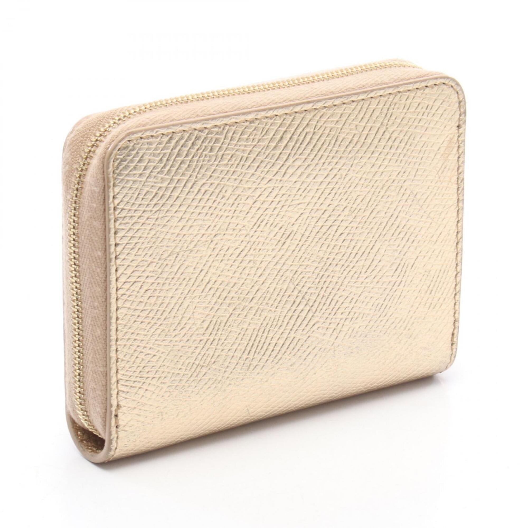 Celine Gold Leather Wallet (Bi-Fold) (Pre-Owned)