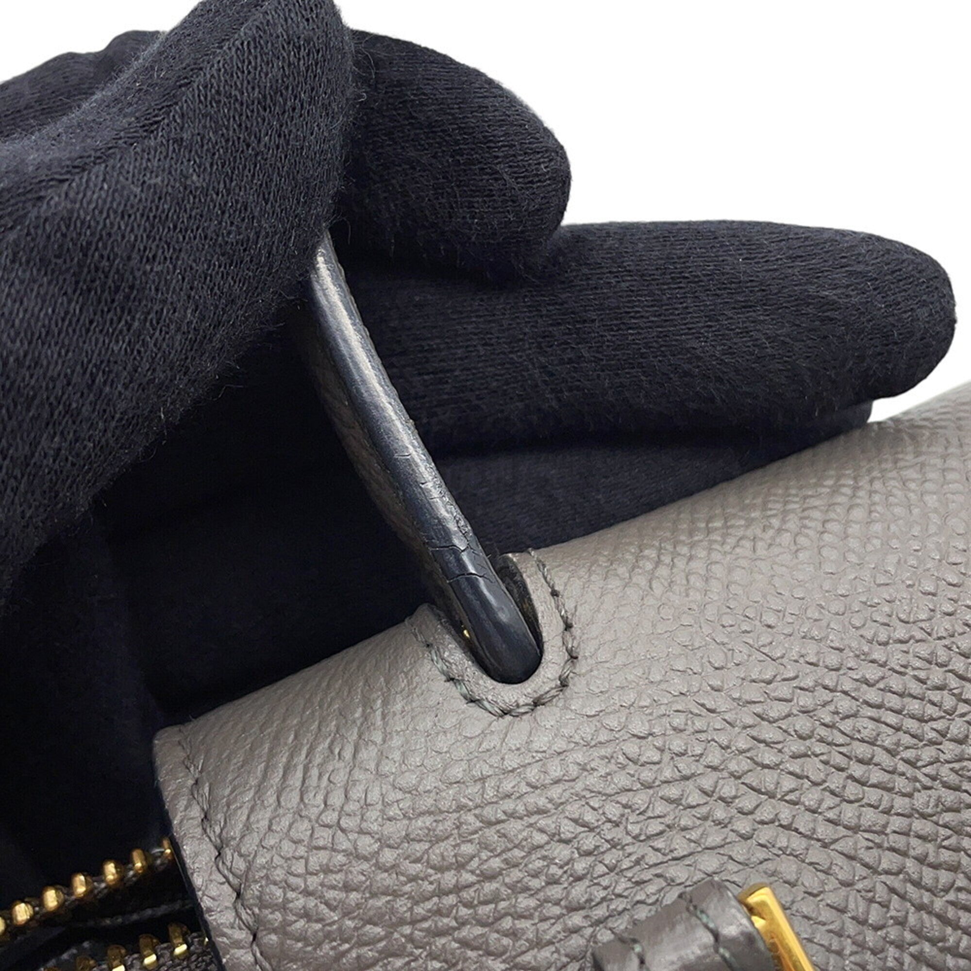 Celine Gray Leather Handbag Shoulder Bag (Pre-Owned)