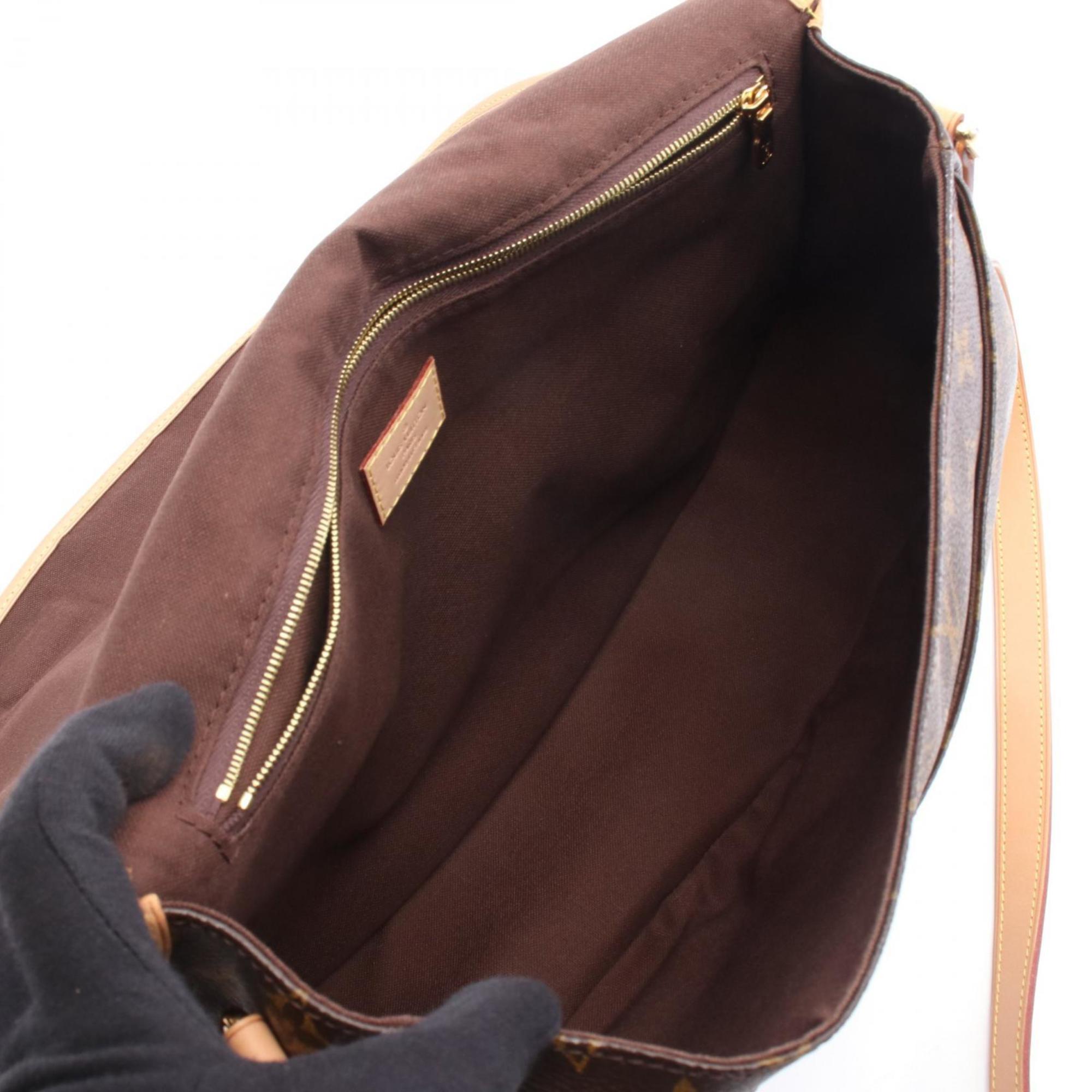 Louis Vuitton Brown Monogram Coated Canvas Leather Handbag Shoulder Bag (Pre-Owned)