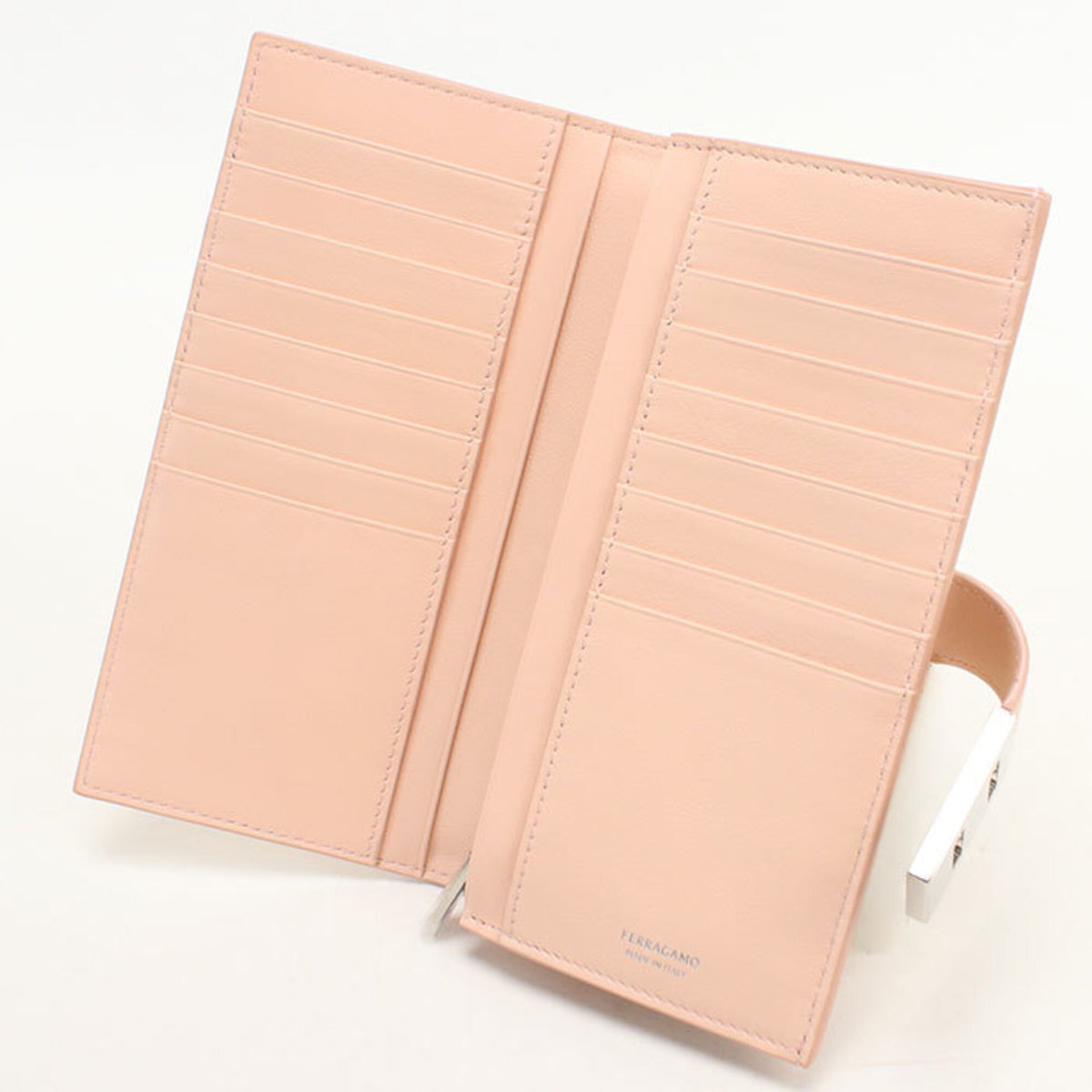 Salvatore Ferragamo Pink Leather Long Wallet (Bi-Fold) (Pre-Owned)