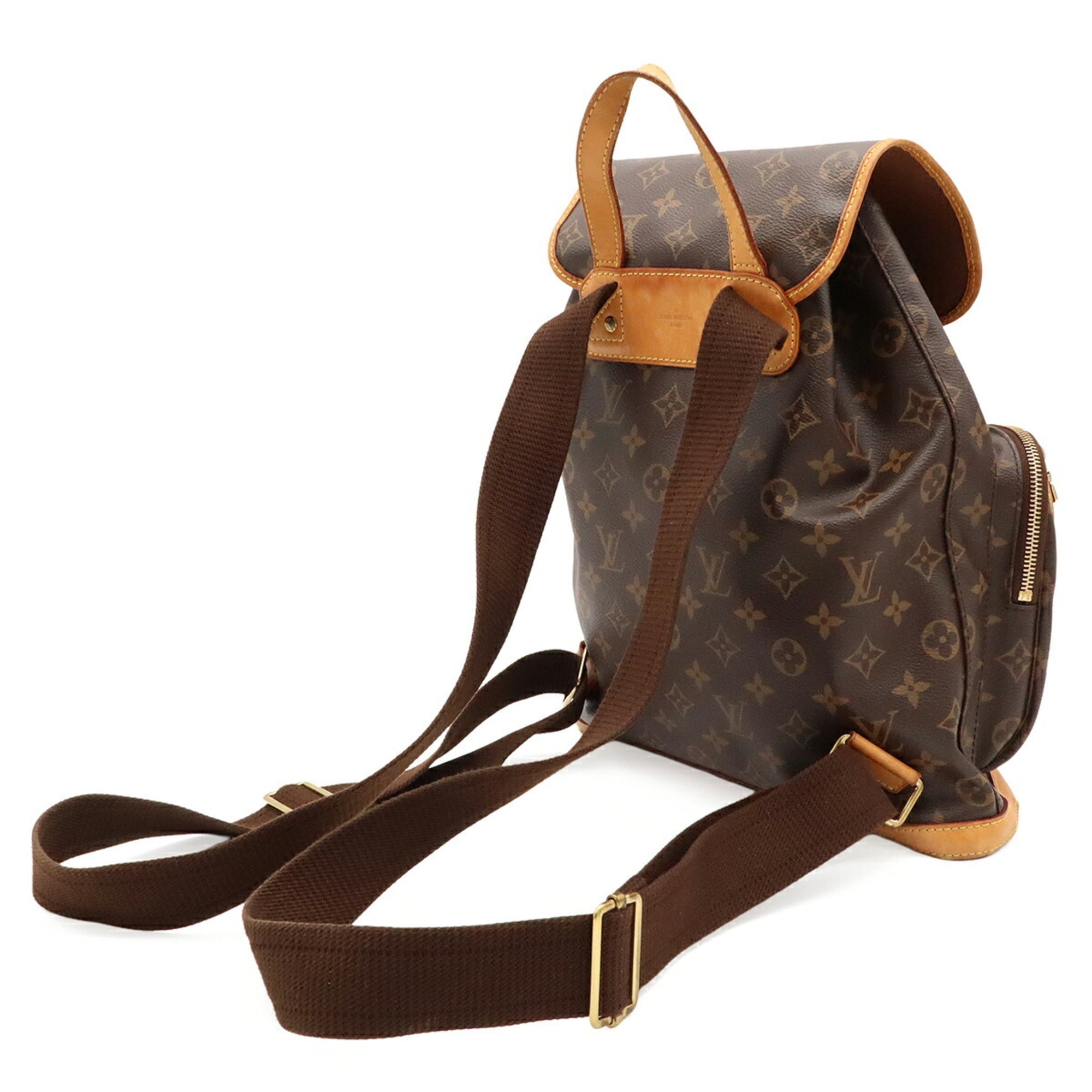 Louis Vuitton Brown Monogram Canvas Pvc Coated Canvas Backpack Shoulder Bag (Pre-Owned)