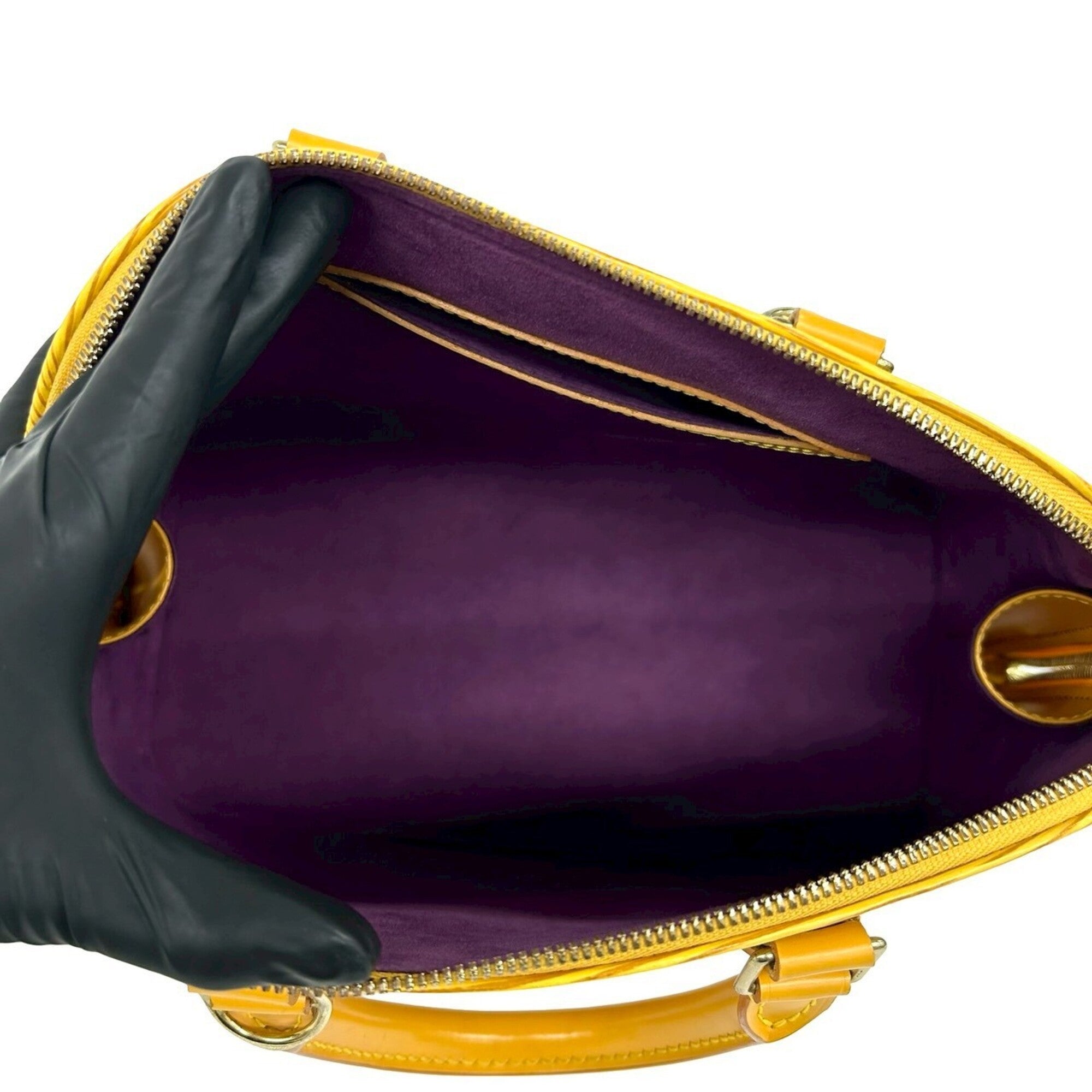 Louis Vuitton Yellow Leather Boston Bag Handbag (Pre-Owned)