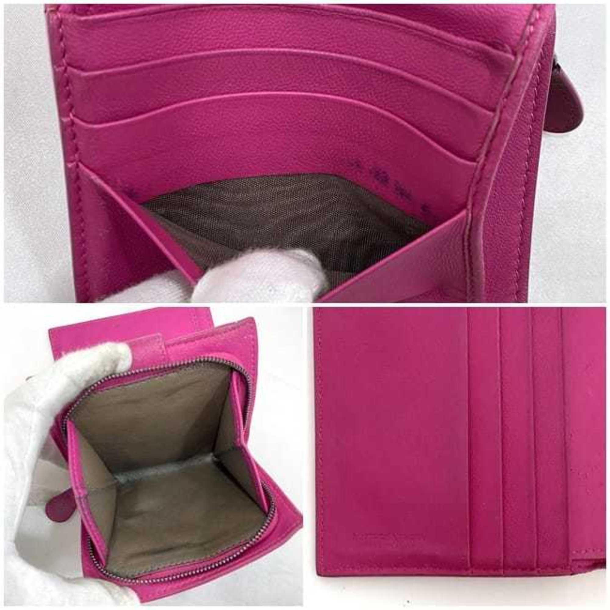 Bottega Veneta Pink Leather Wallet (Bi-Fold) (Pre-Owned)