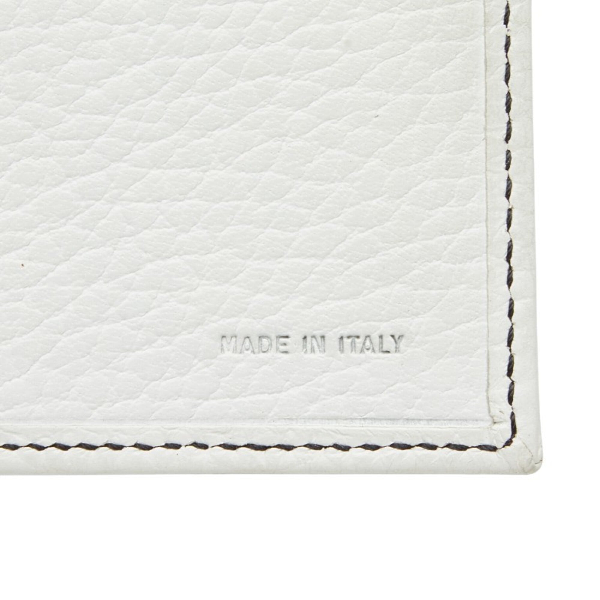Fendi Brown White Canvas Leather Wallet (Tri-Fold) (Pre-Owned)