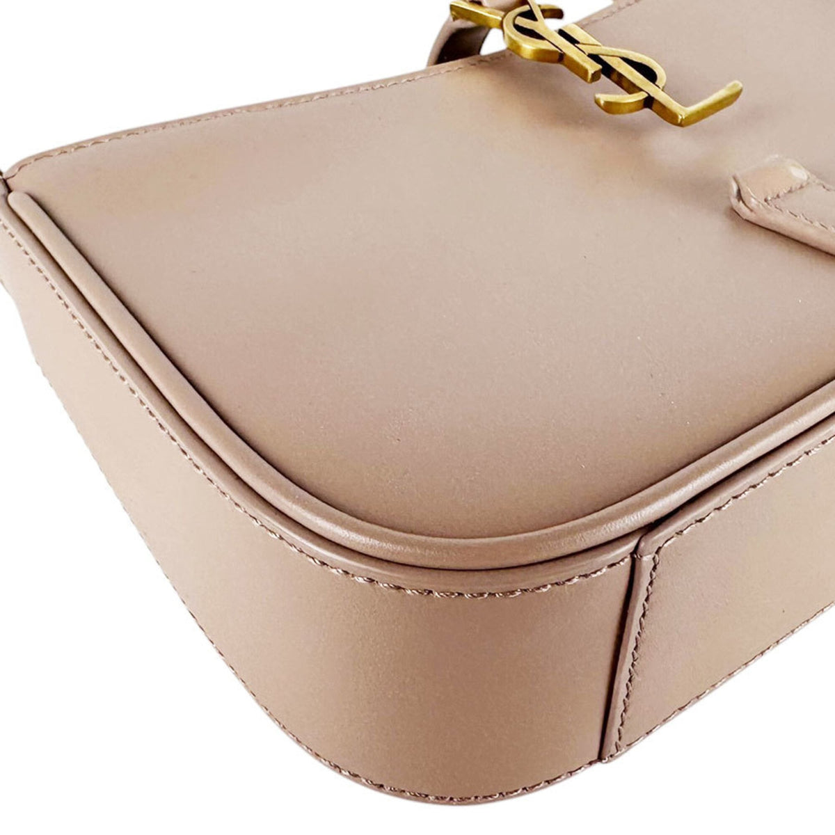 Saint Laurent Pink Beige Leather Handbag (Pre-Owned)