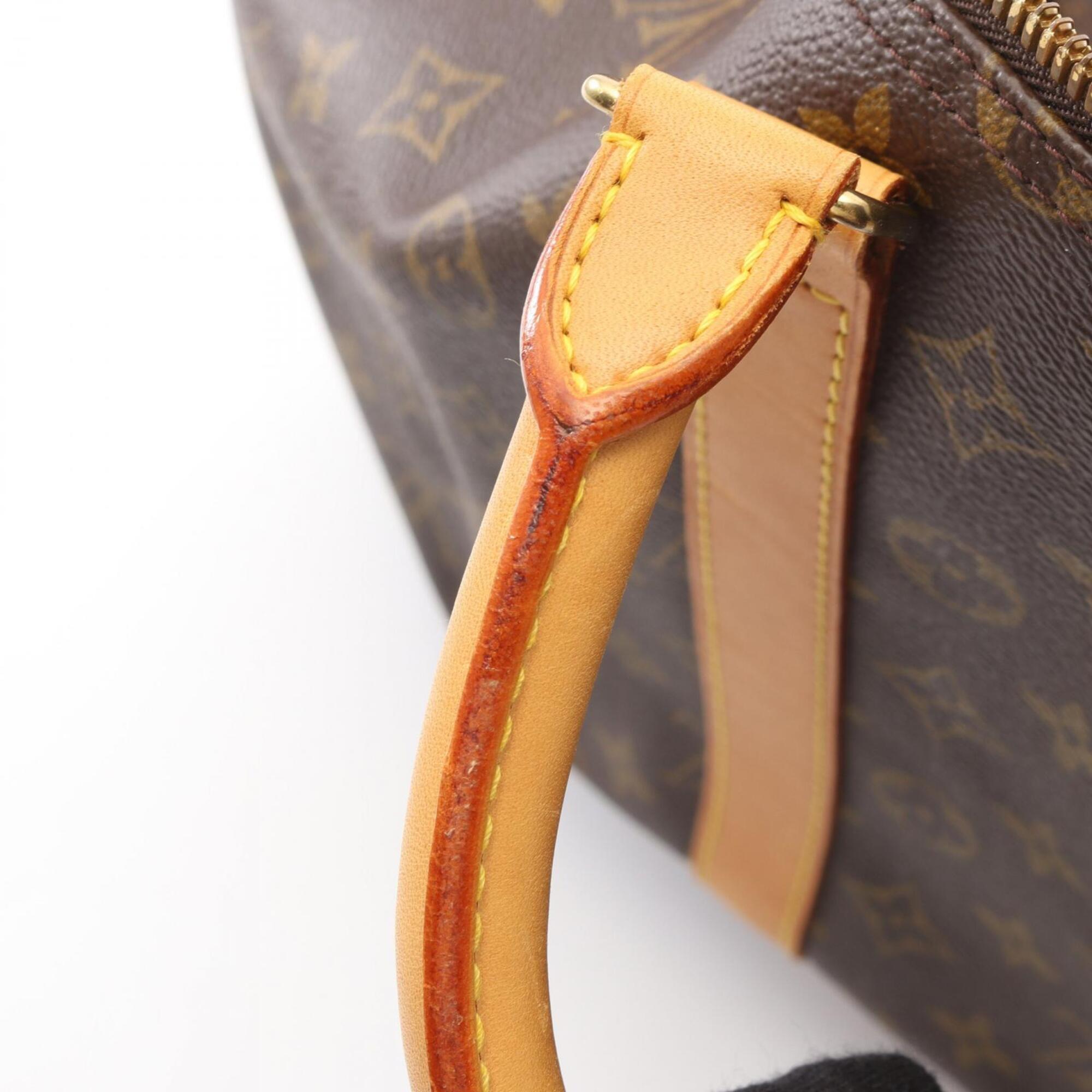 Louis Vuitton Brown Pvc Coated Canvas Leather Boston Bag Handbag (Pre-Owned)