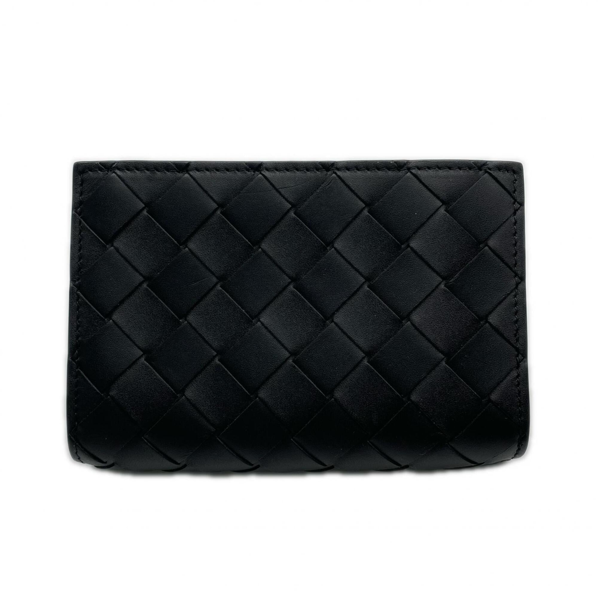 Bottega Veneta Intrecciato Black Leather Wallet (Bi-Fold) (Pre-Owned)