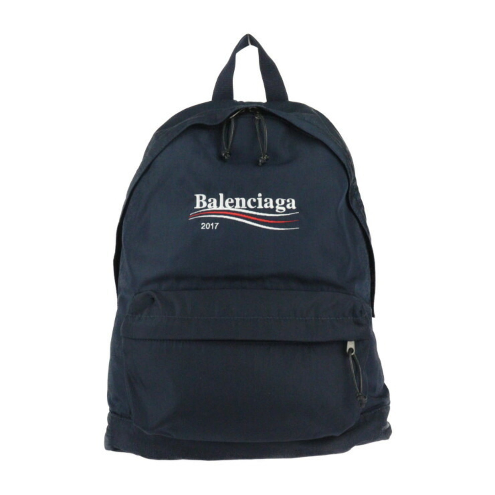 Balenciaga Navy Nylon Canvas Backpack Handbag (Pre-Owned)