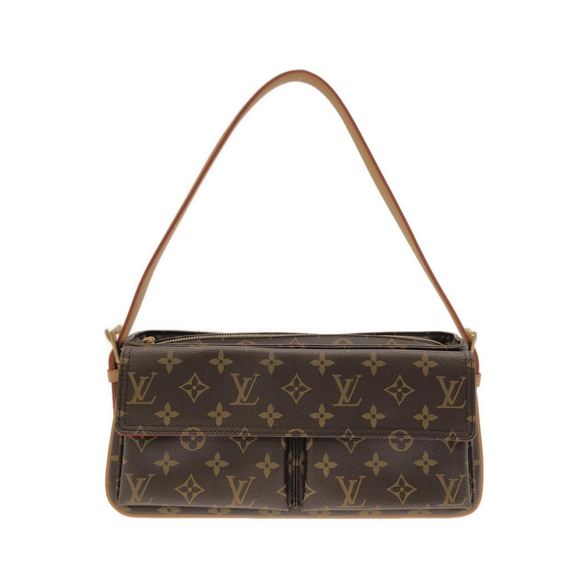 Louis Vuitton Marron Coated Canvas Shoulder Bag (Pre-Owned)