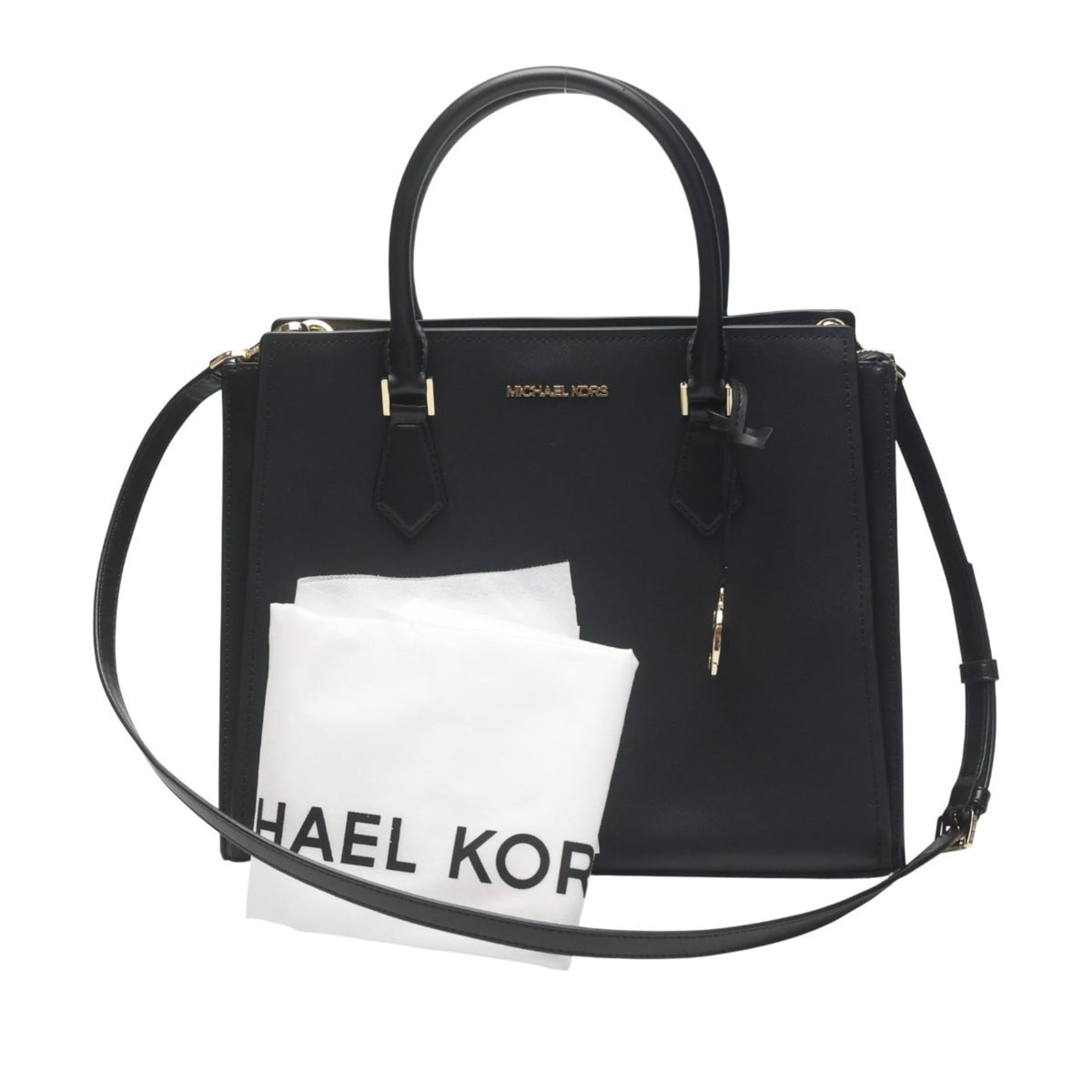 Michael Kors Black Leather Tote Bag (Pre-Owned)